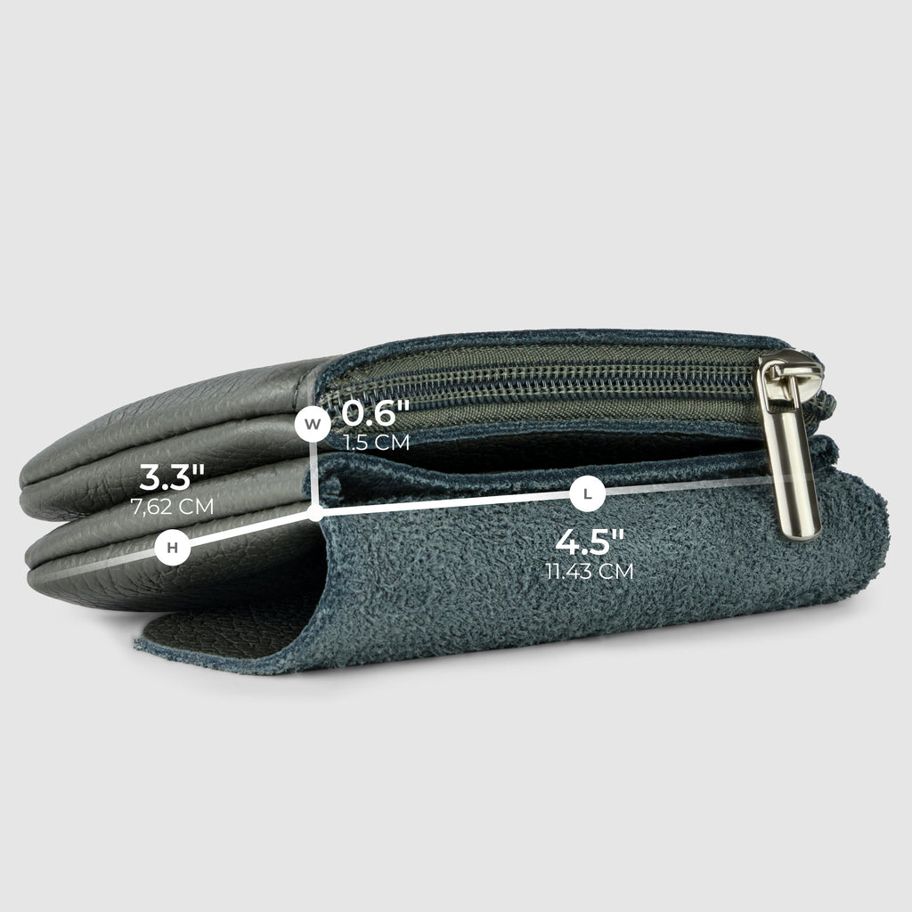 Slim Italian Genuine Calf Leather Snap Wallet