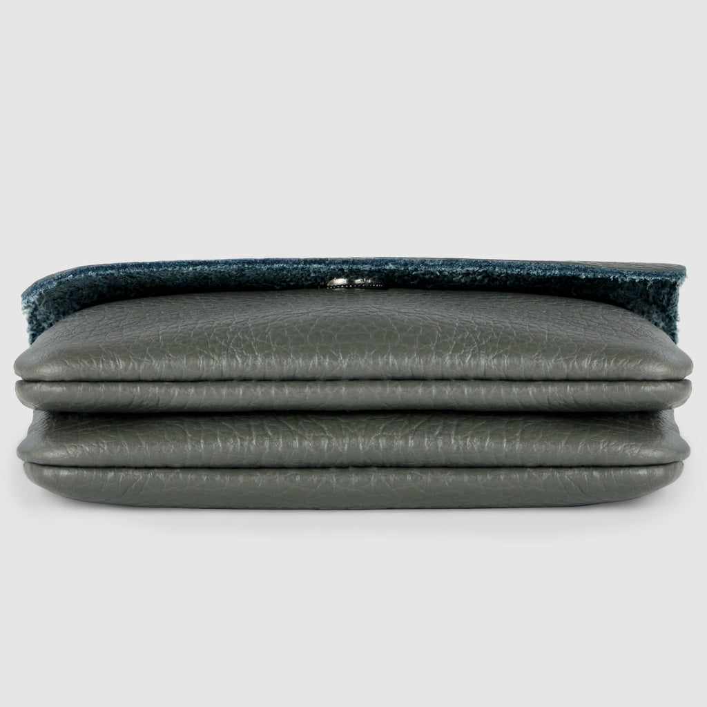 Slim Italian Genuine Calf Leather Snap Wallet