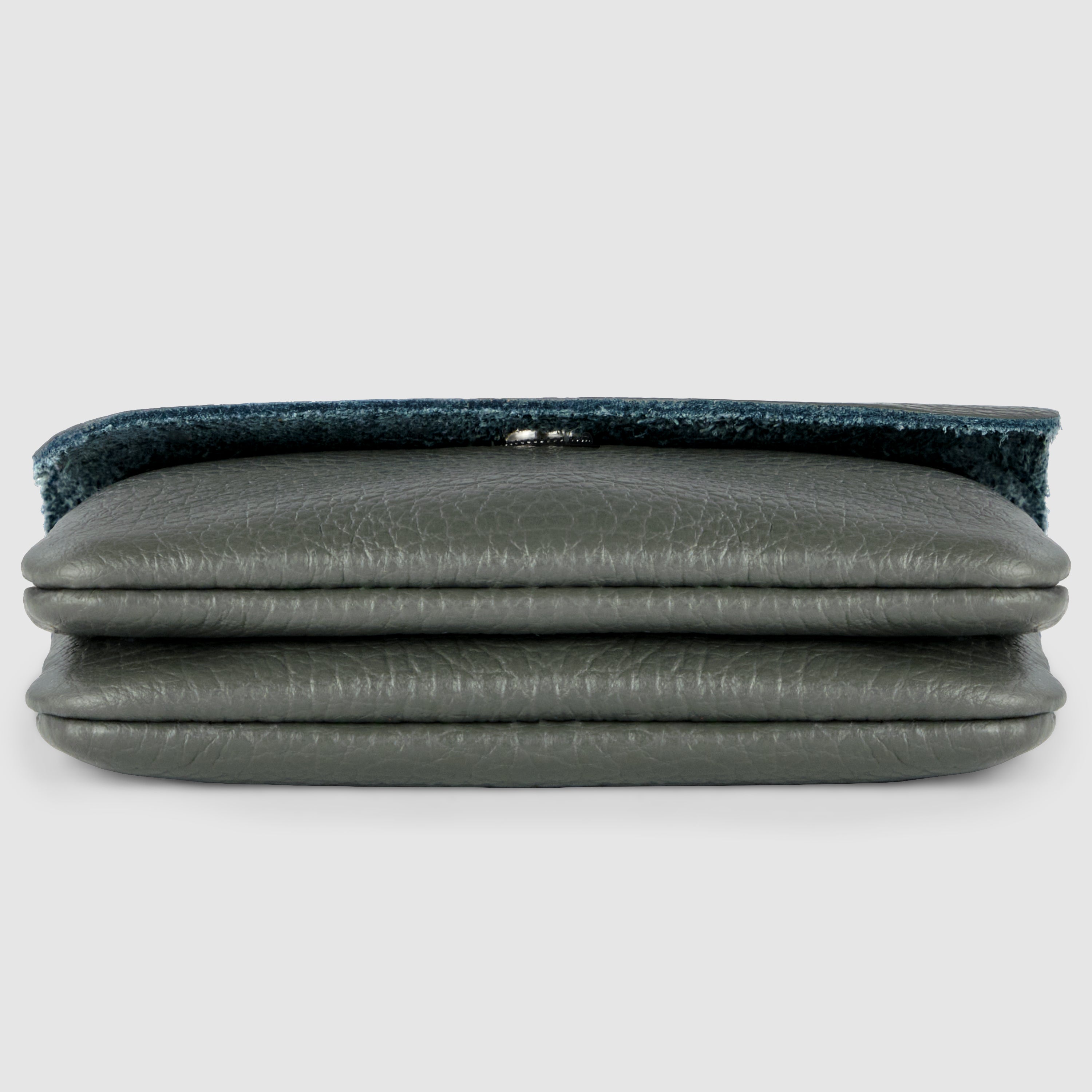 Slim Italian Genuine Calf Leather Snap Wallet
