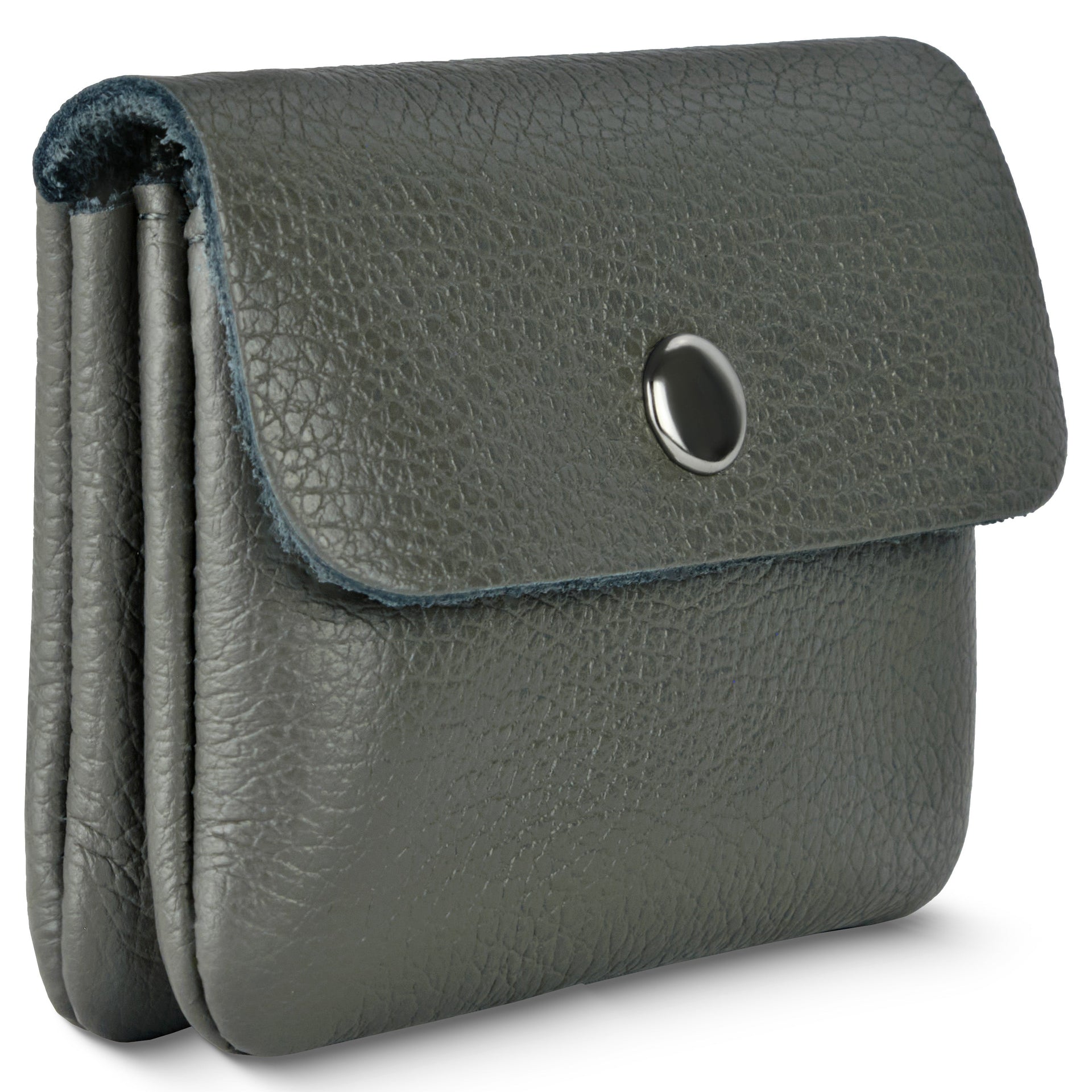Slim Italian Genuine Calf Leather Snap Wallet