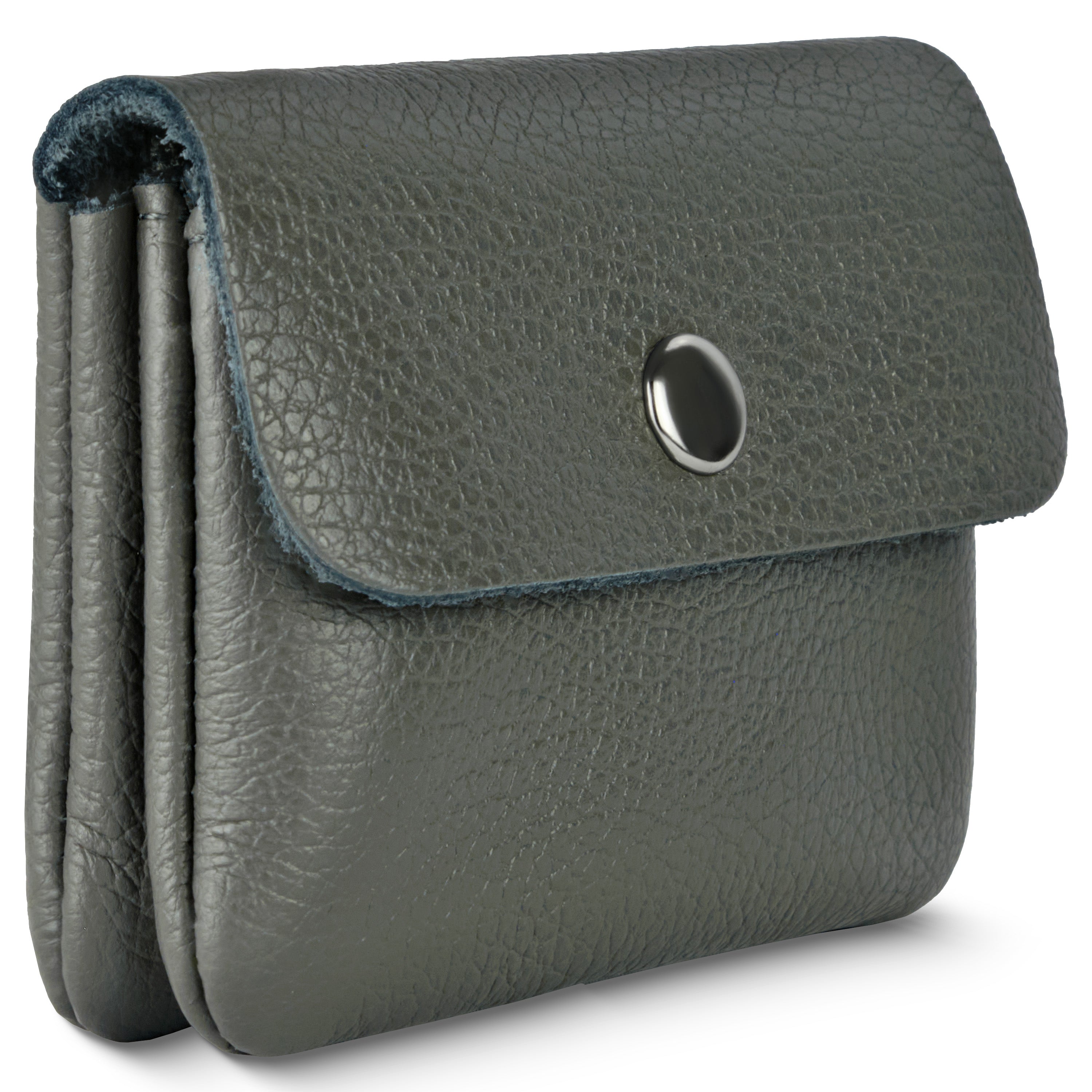 Slim Italian Genuine Calf Leather Snap Wallet