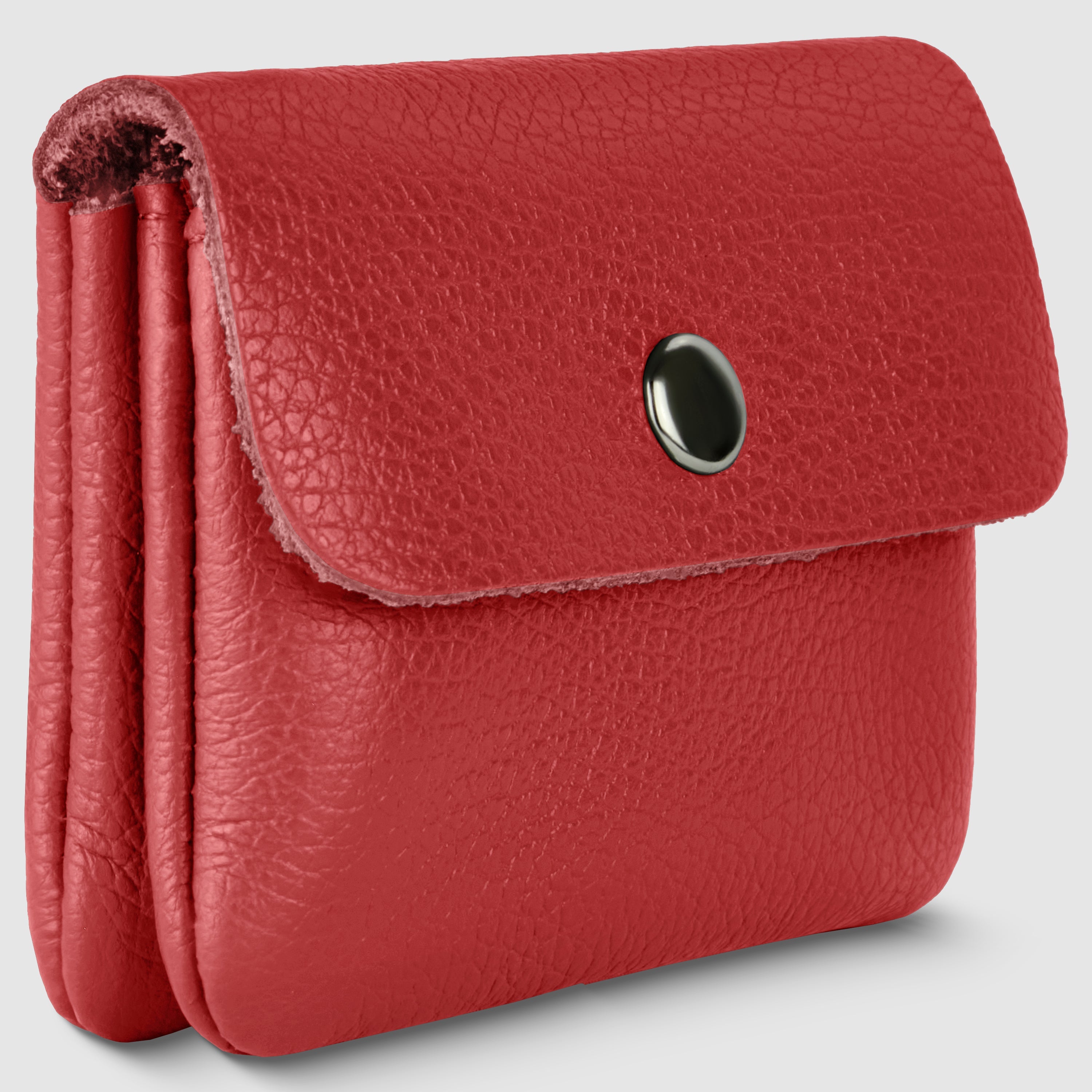 Slim Italian Genuine Calf Leather Snap Wallet
