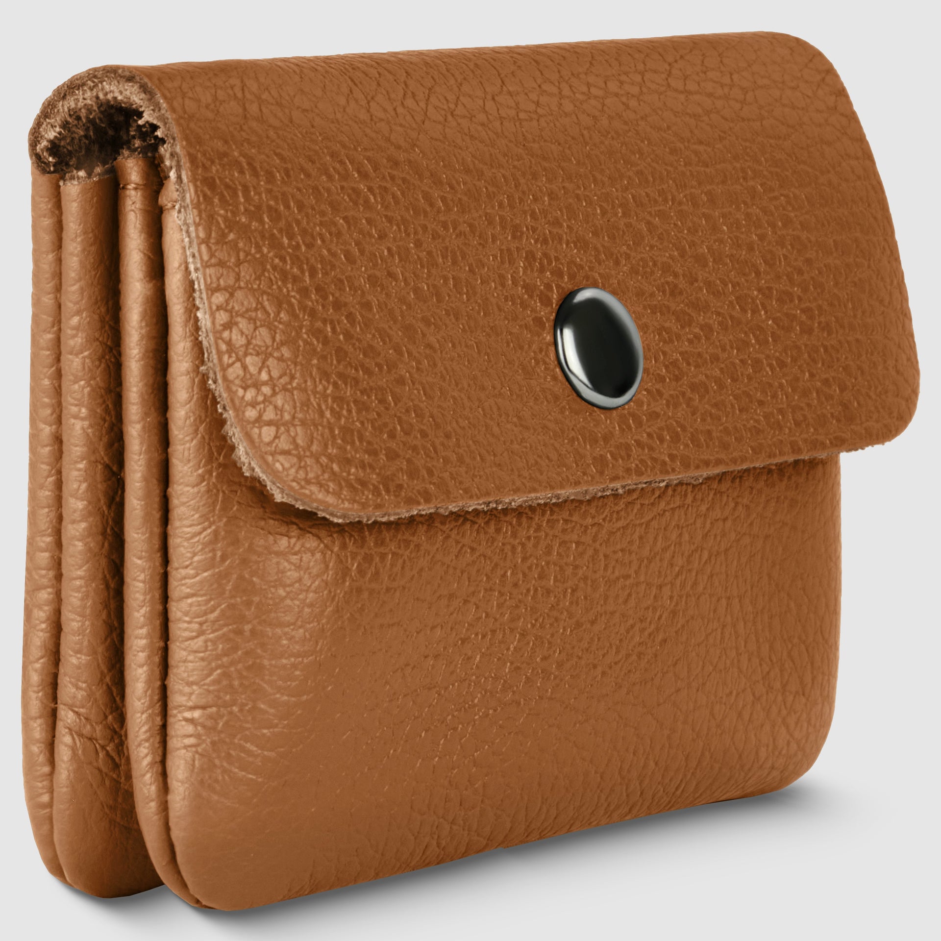 Slim Italian Genuine Calf Leather Snap Wallet
