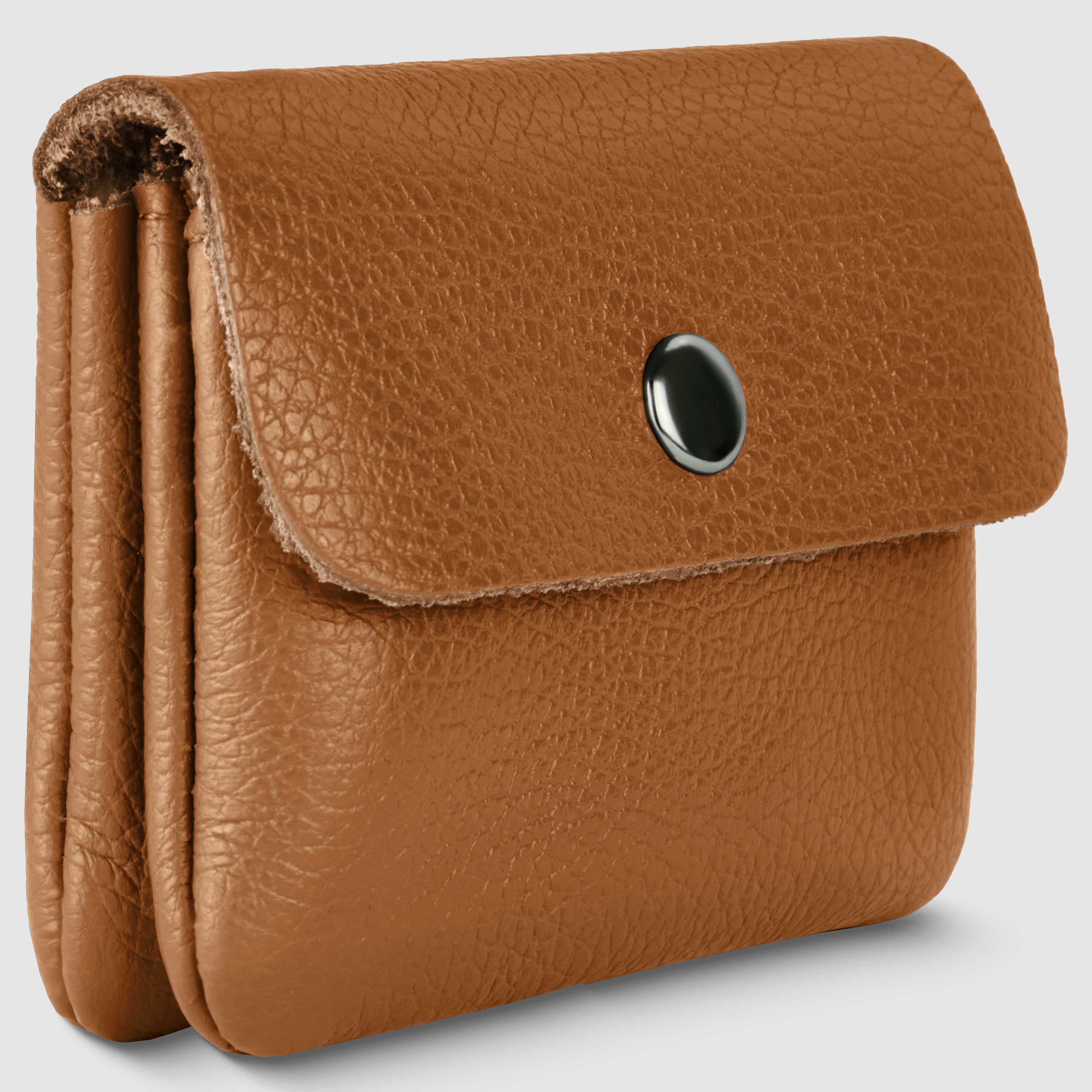 Slim Italian Genuine Calf Leather Snap Wallet