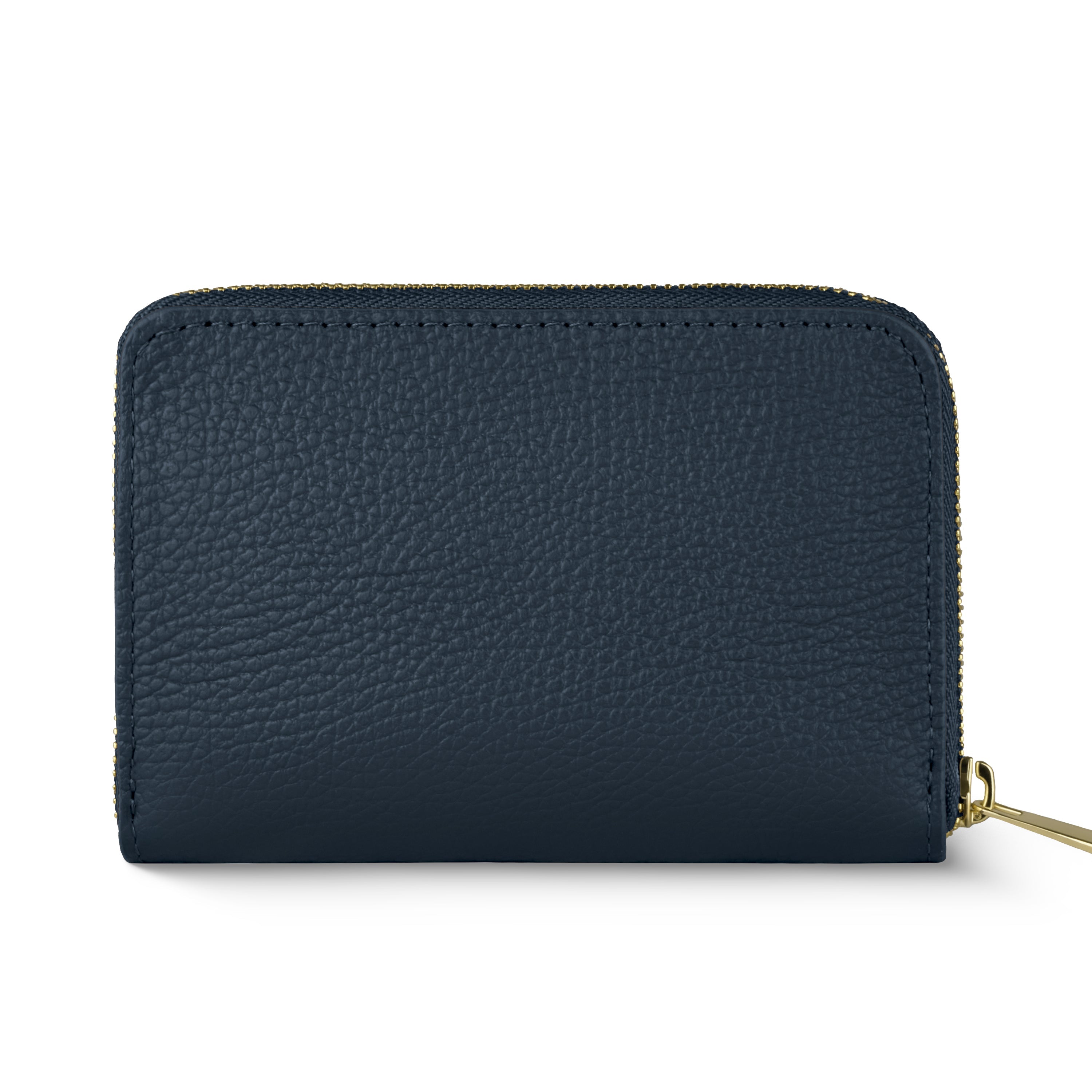 Italian Genuine Calf Leather Zippered Card Wallet