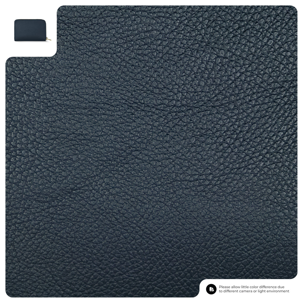 Italian Genuine Calf Leather Zippered Card Wallet