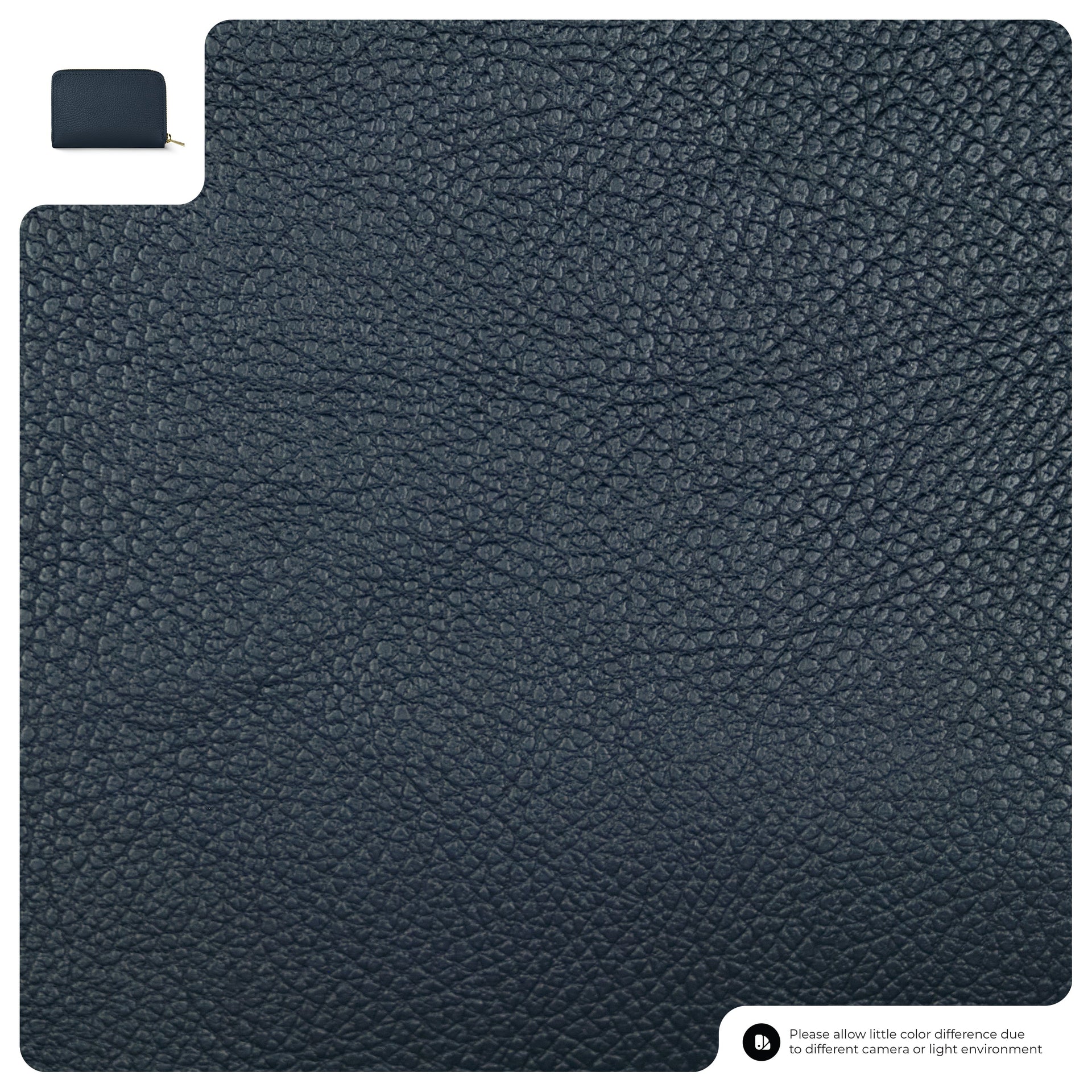 Italian Genuine Calf Leather Zippered Card Wallet