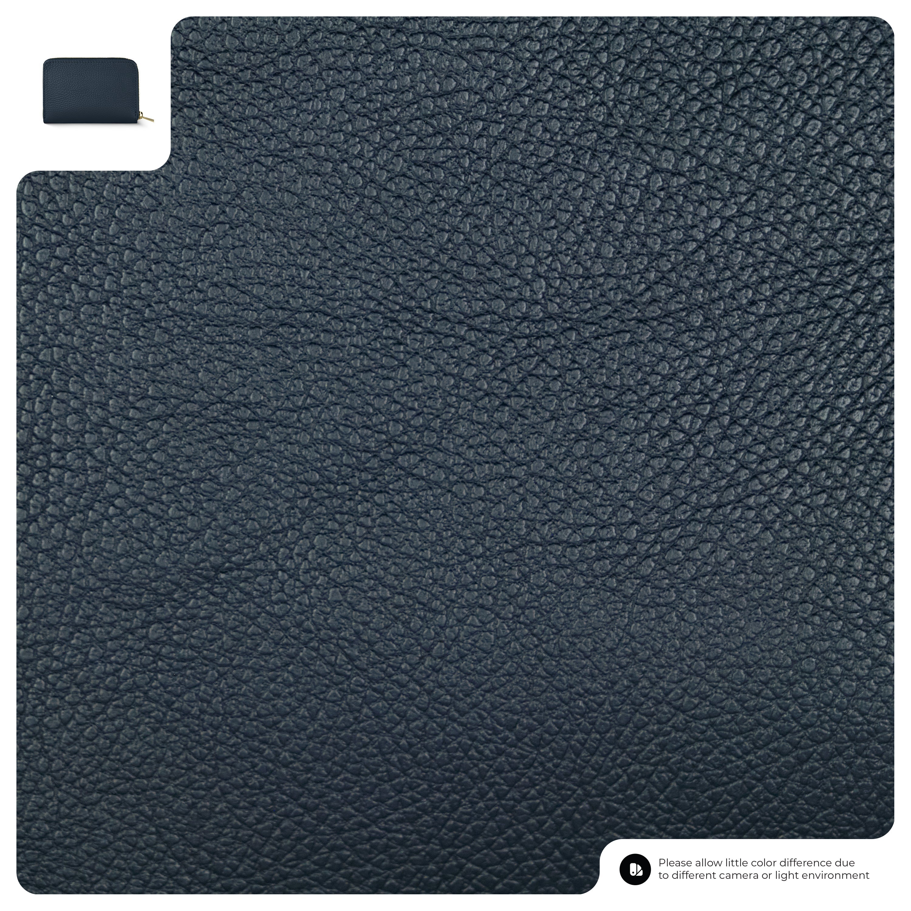 Italian Genuine Calf Leather Zippered Card Wallet