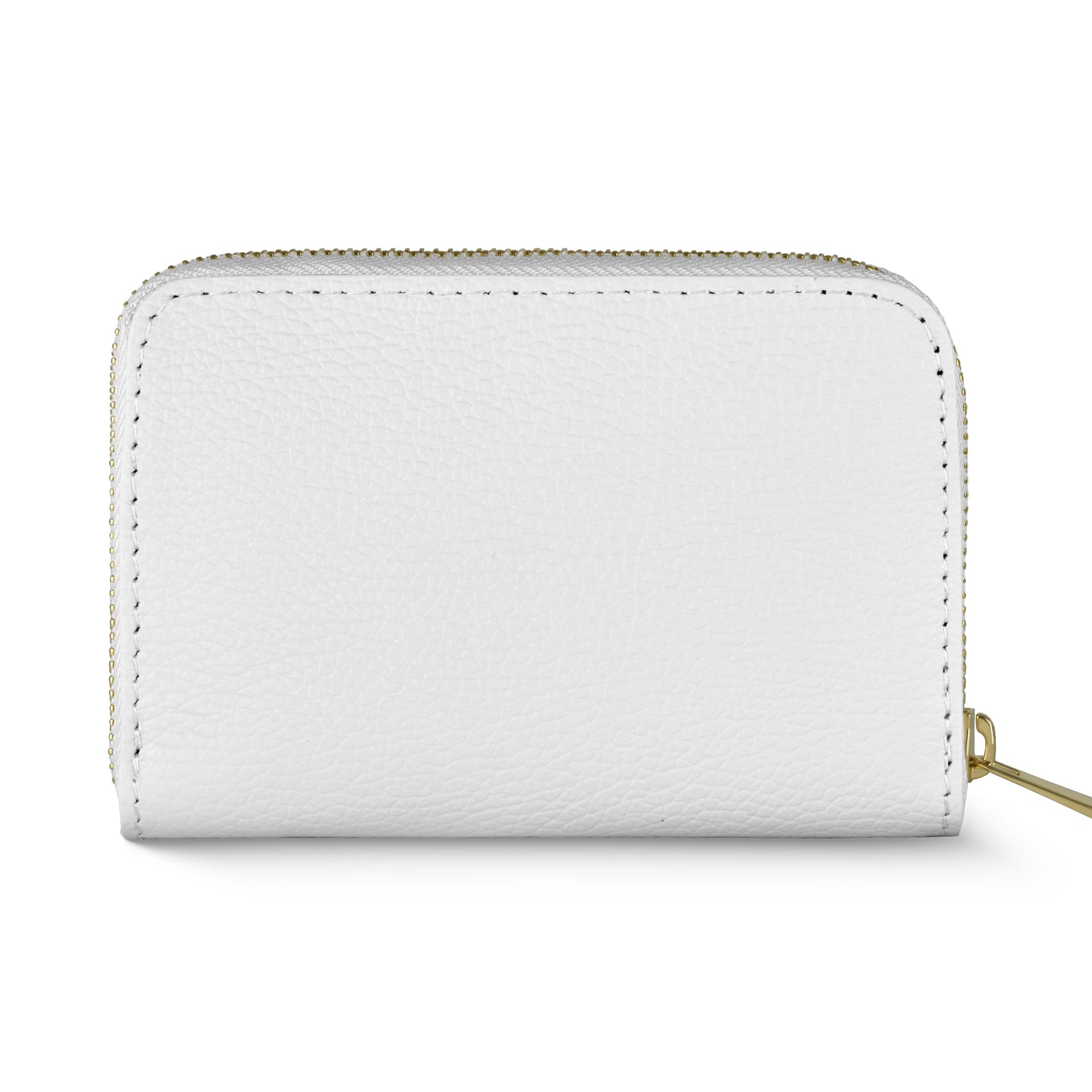 Slim Italian genuine calf leather zippered wallet with 6 card slots