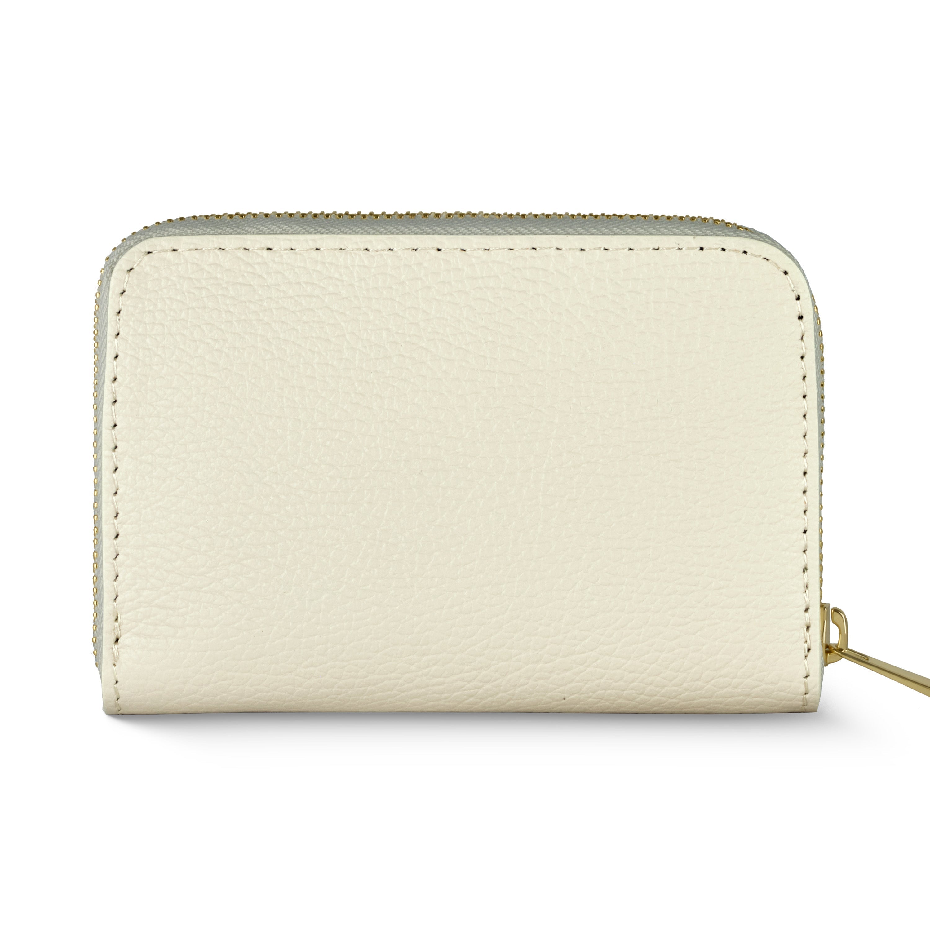 Italian Genuine Calf Leather Zippered Card Wallet