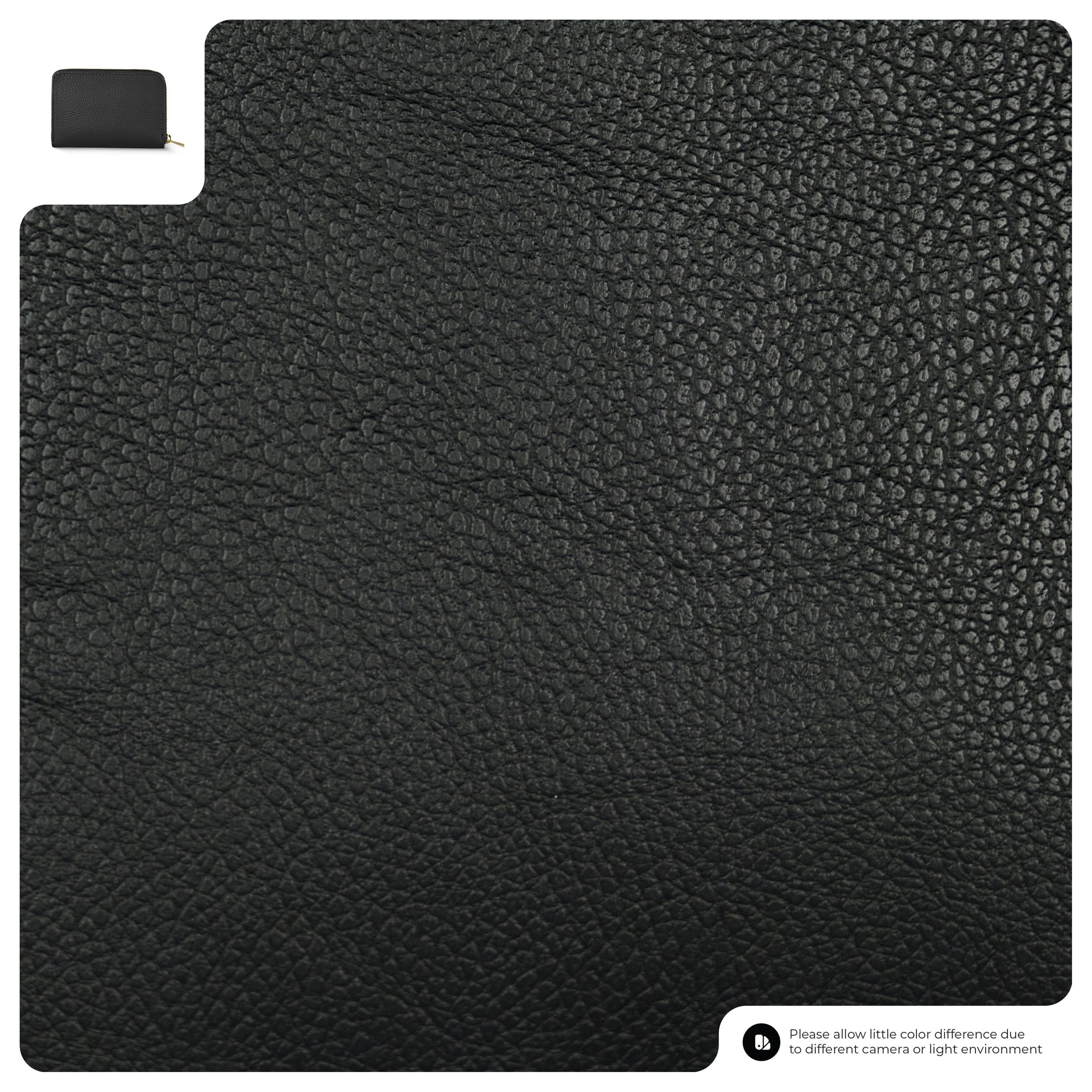 Italian Genuine Calf Leather Zippered Card Wallet