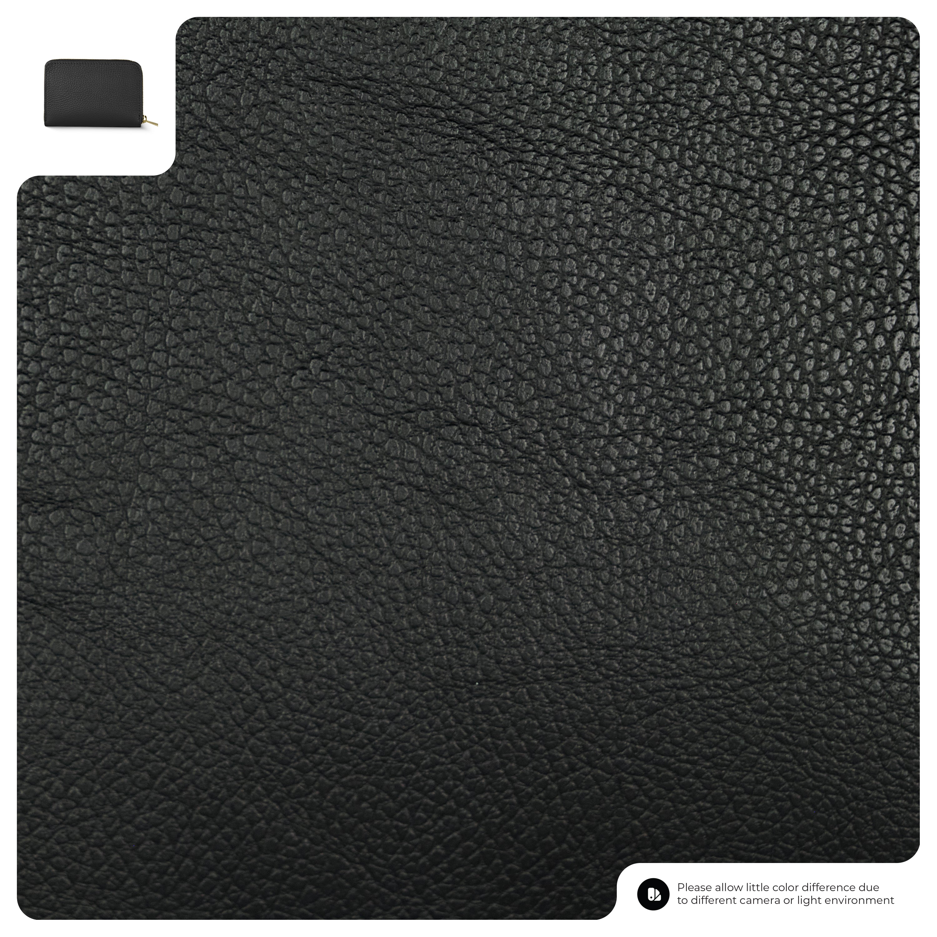 Italian Genuine Calf Leather Zippered Card Wallet