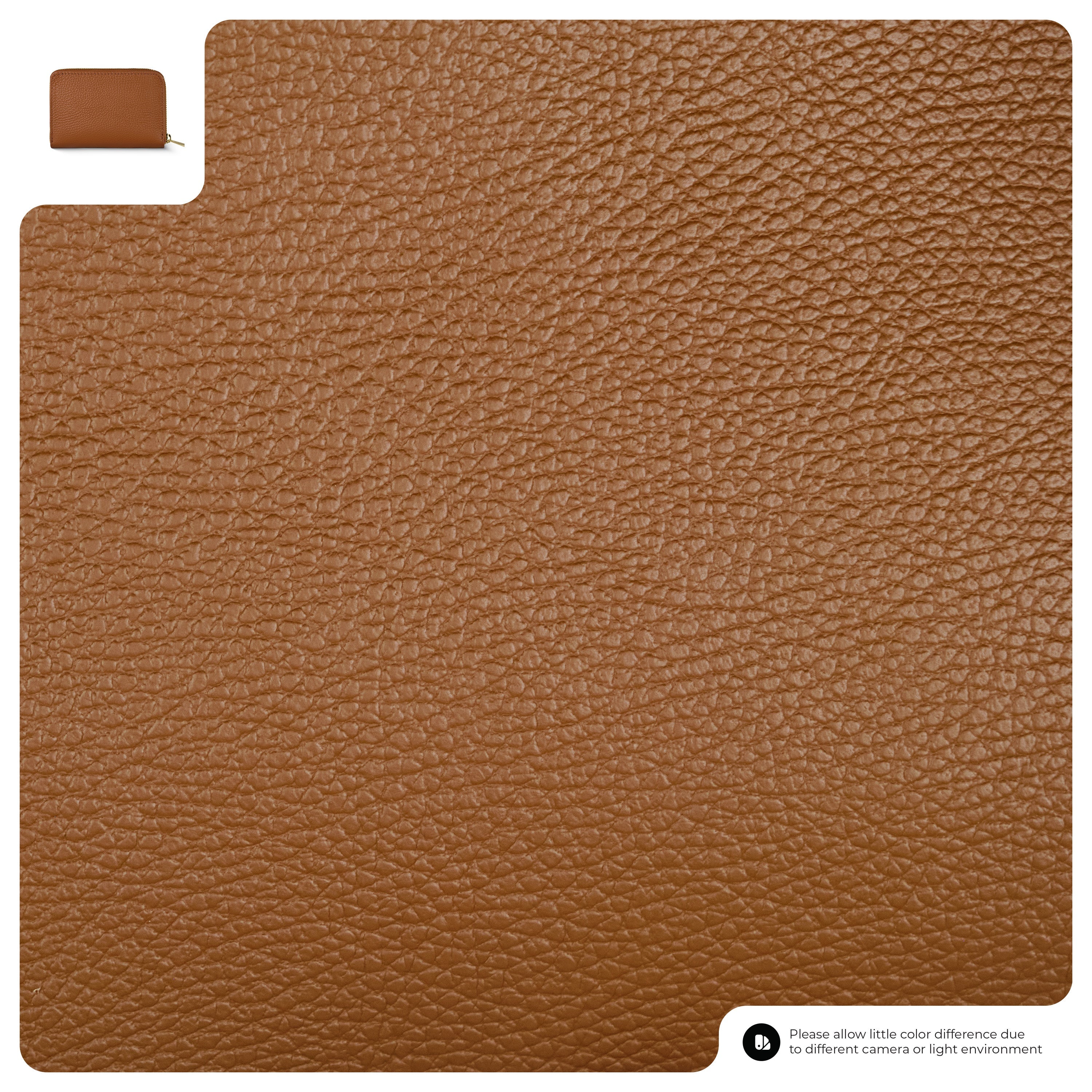 Italian Genuine Calf Leather Zippered Card Wallet