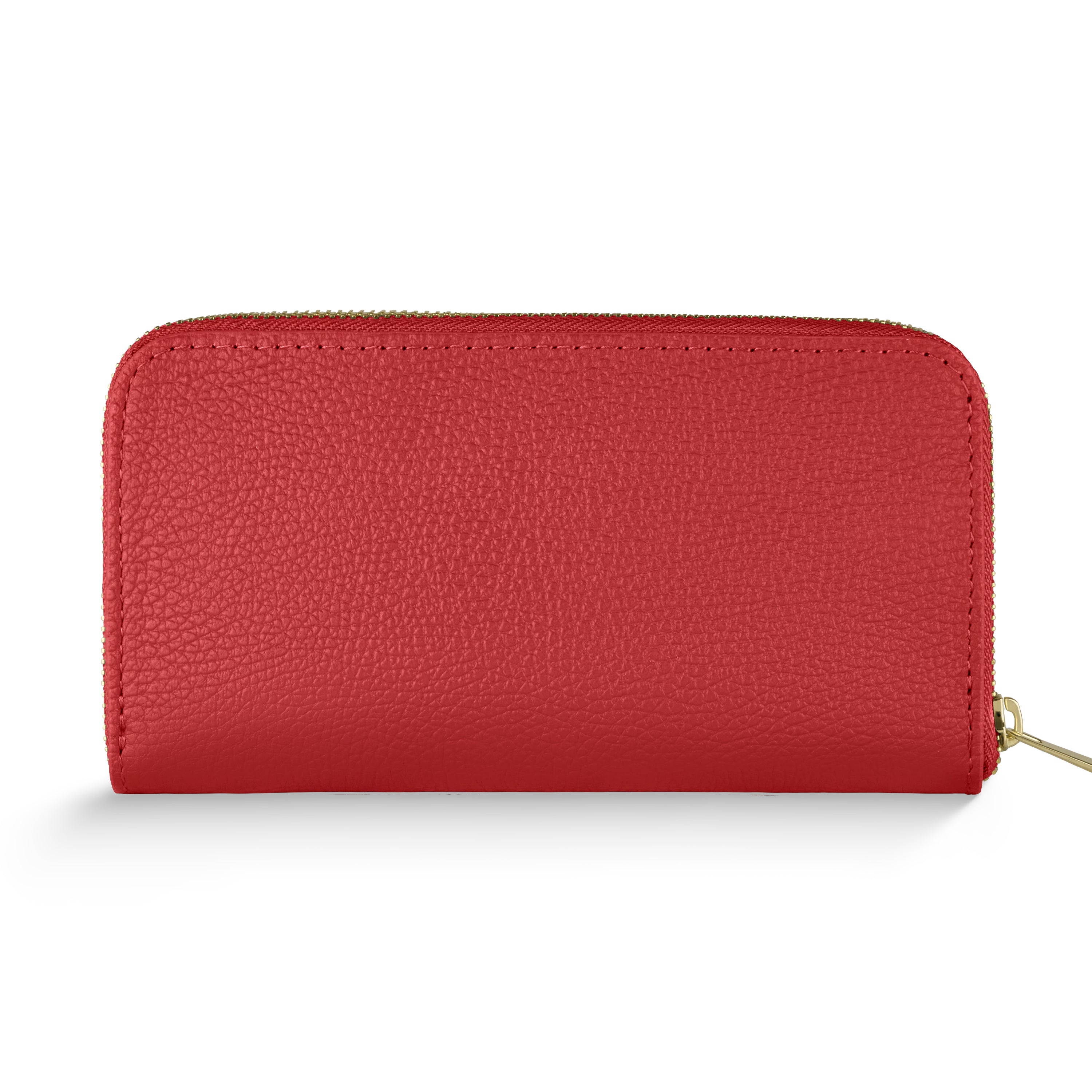Italian Genuine Calf Leather Zip-Around Organizer Wallet