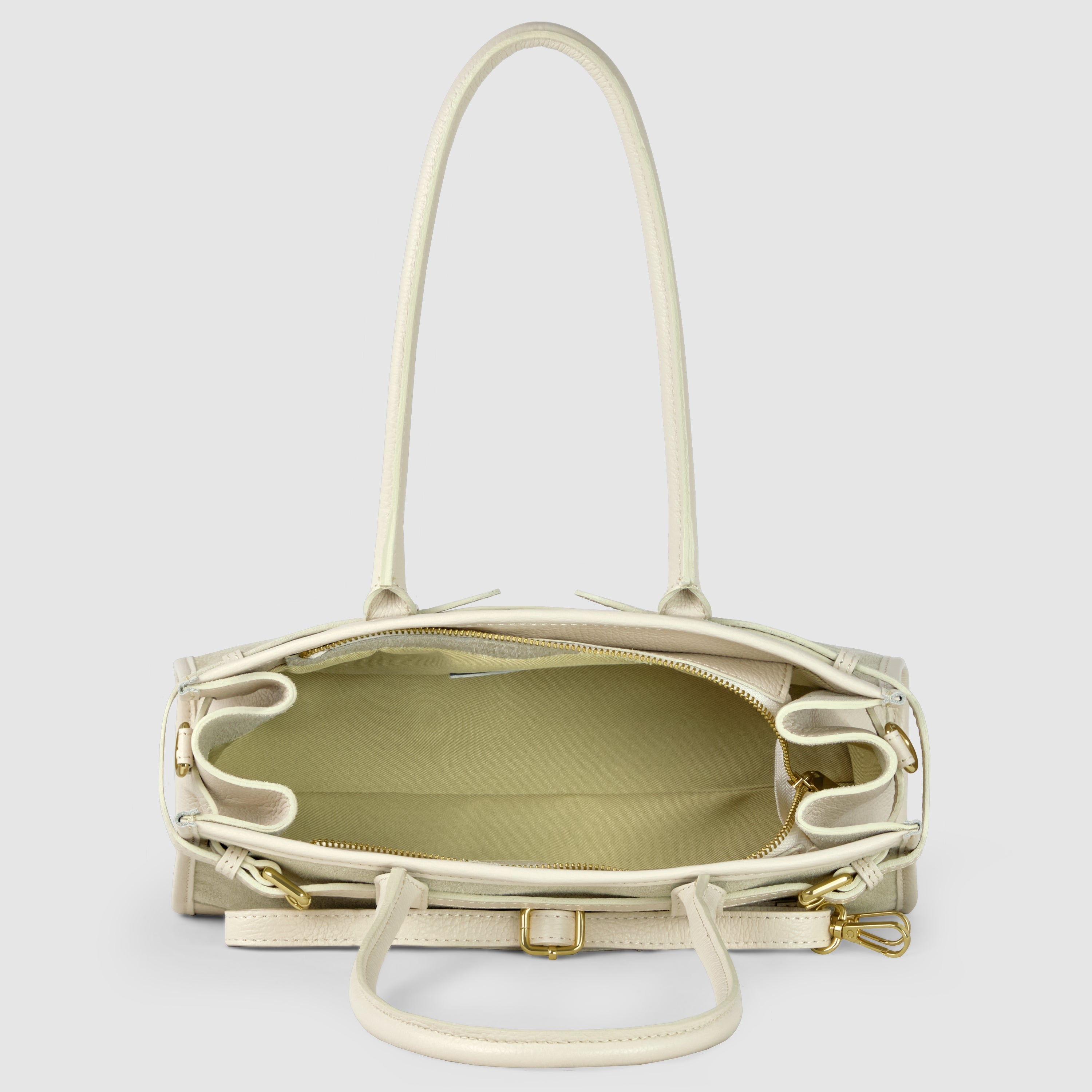 Italian Genuine Suede & Calf Leather Shoulder Bag
