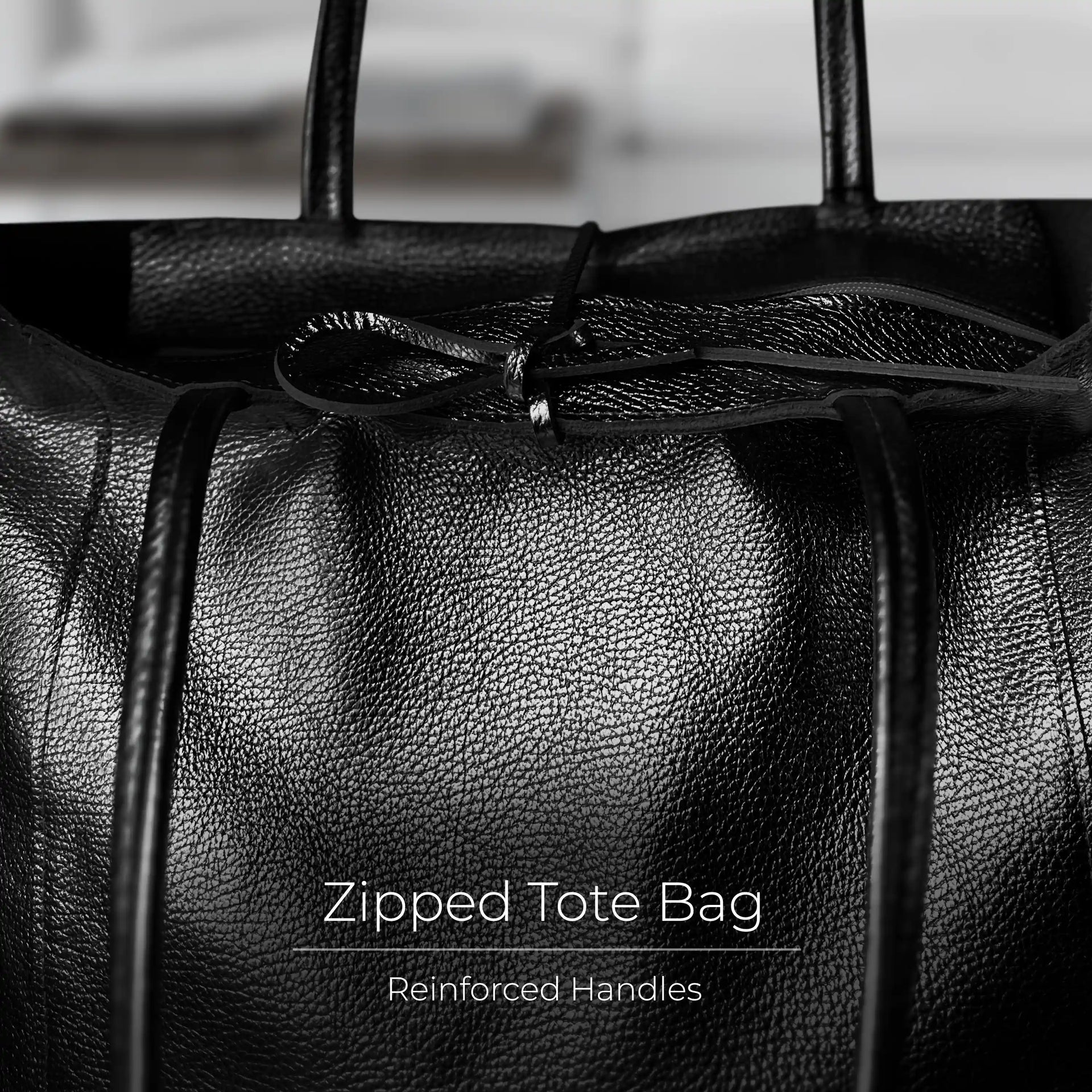 Gold Metallic Calf Leather Tote Bag – Large Italian Carryall
