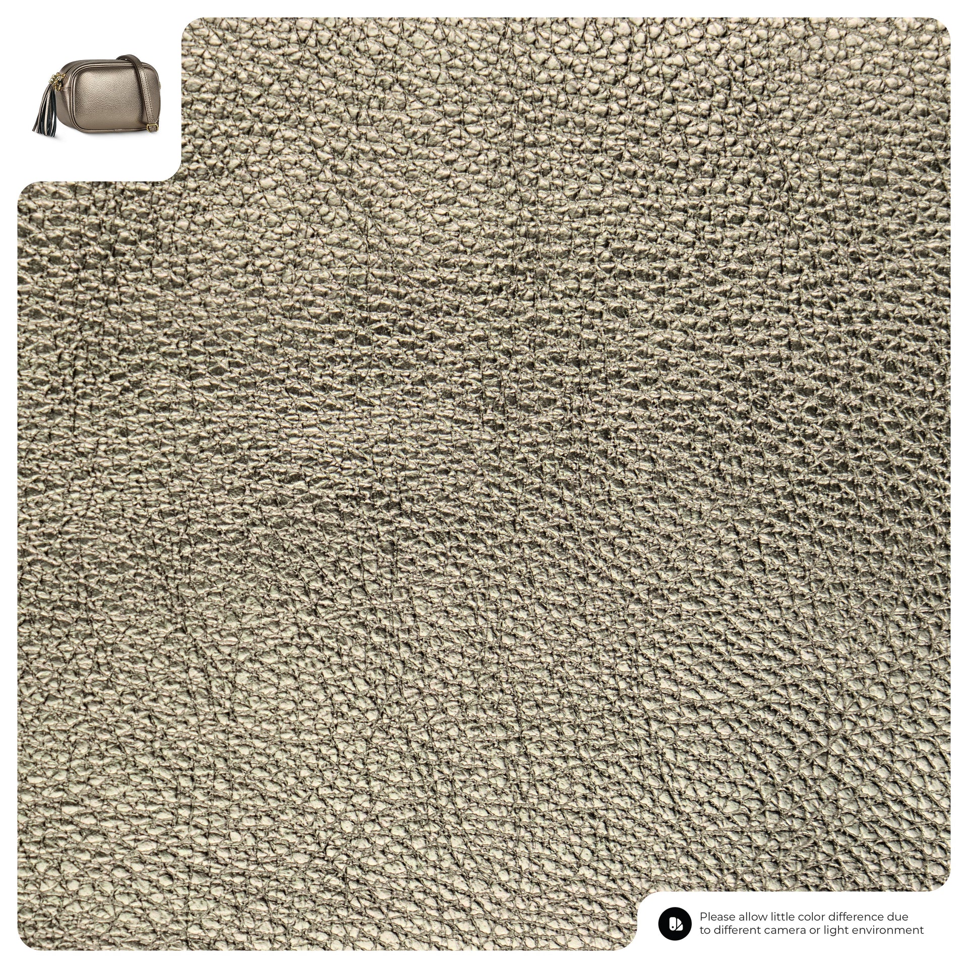 Italian Metallic Calf Leather Small Crossbody Purse