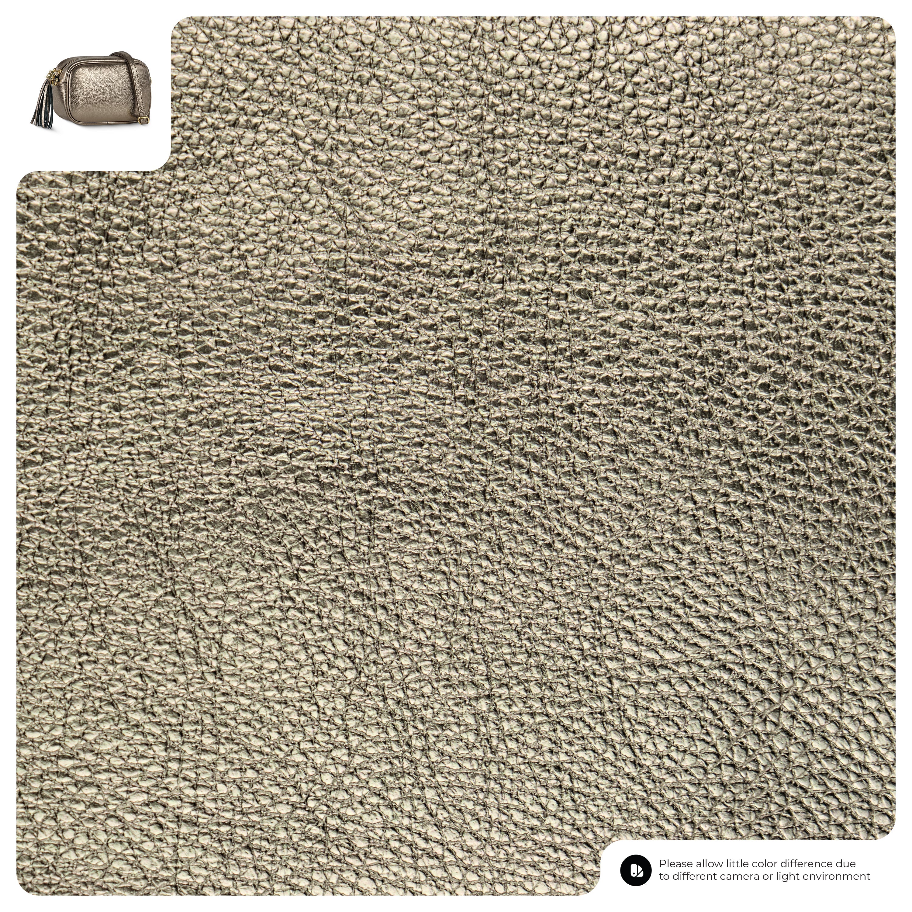 Italian Metallic Calf Leather Small Crossbody Purse