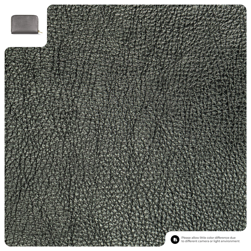 Italian Genuine Metallic Calf Leather Zip Wallet
