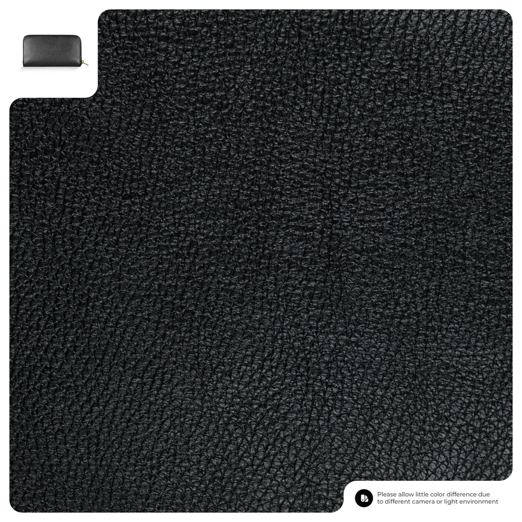 Italian Genuine Metallic Calf Leather Wallet with Zip Closure