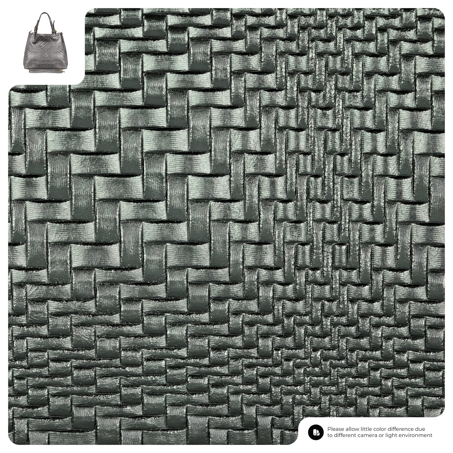 Italian Metallic Suede Geometric Top-Handle Bag with Strap