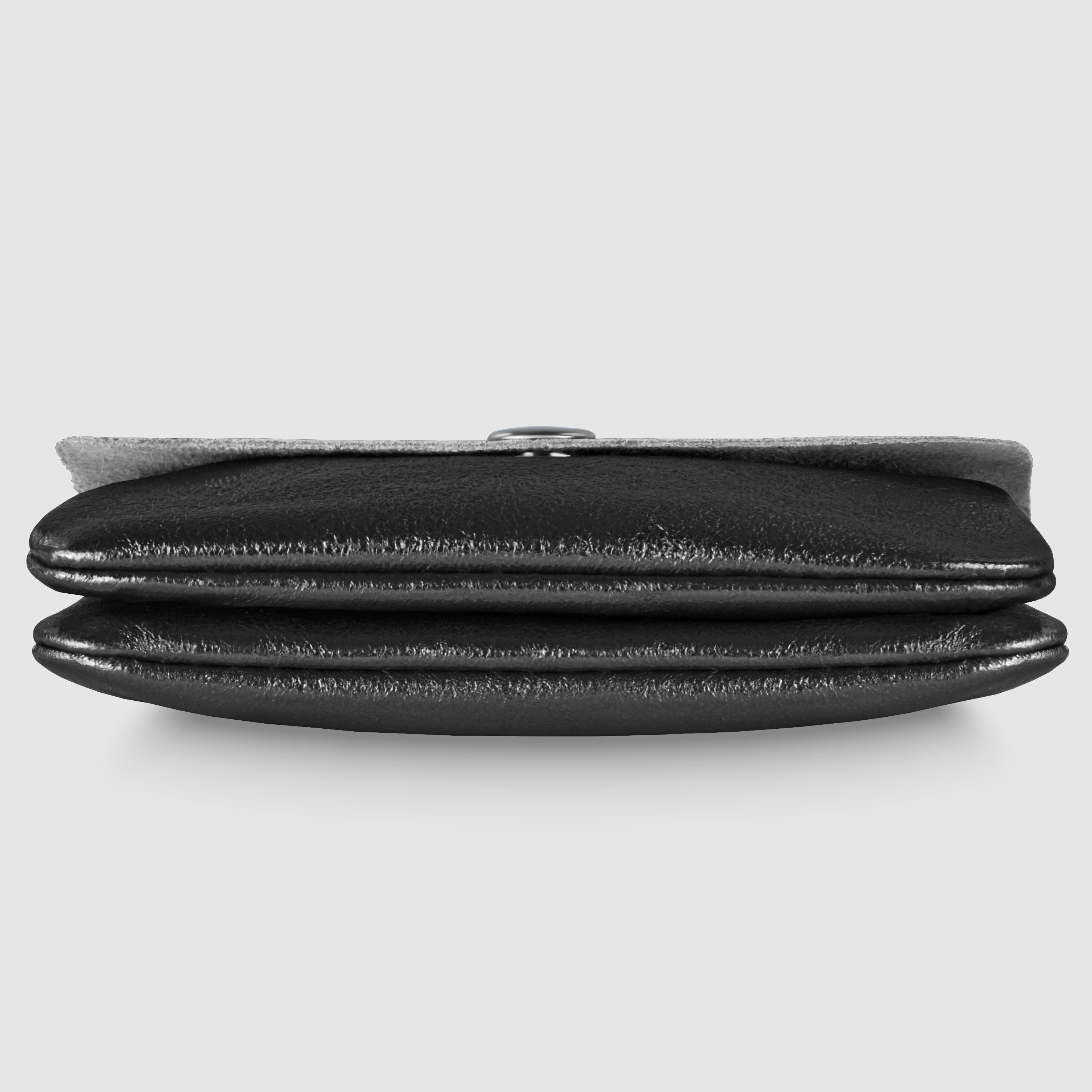 Italian Genuine Metallic Suede Slim Wallet with Zip Coin Pocket