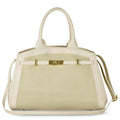 Italian Genuine Suede and Calf Leather Top-Handle Bag