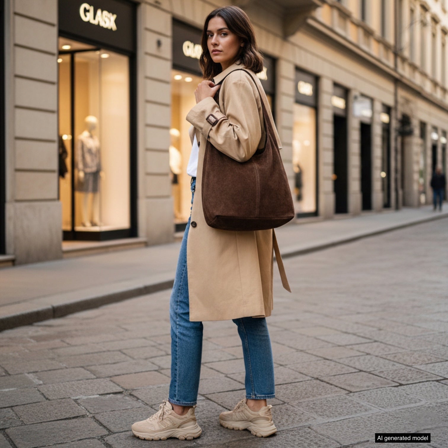 Italian Genuine Suede Hobo Bag – Slouchy Shoulder Purse