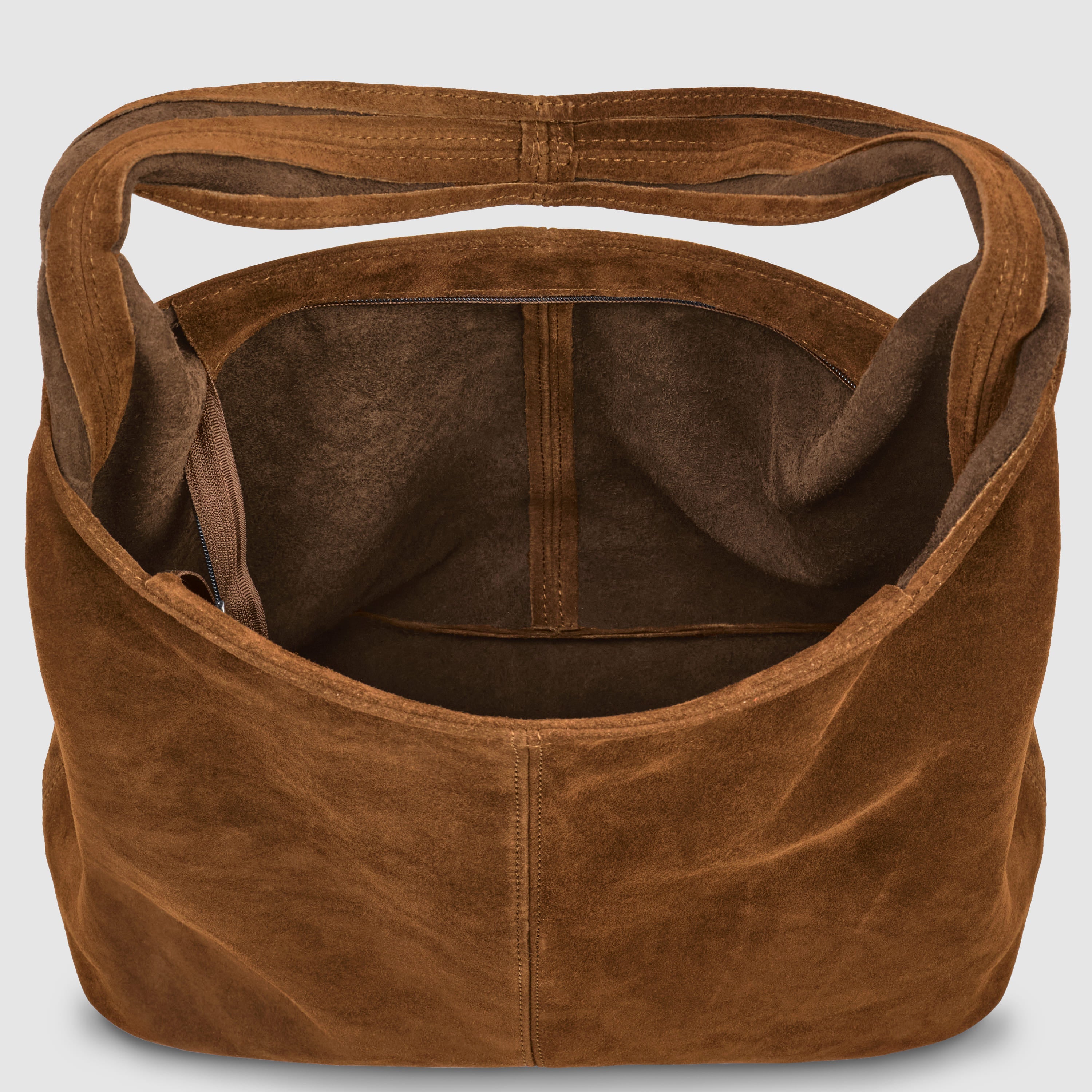 Italian Genuine Suede Hobo Bag – Slouchy Shoulder Purse