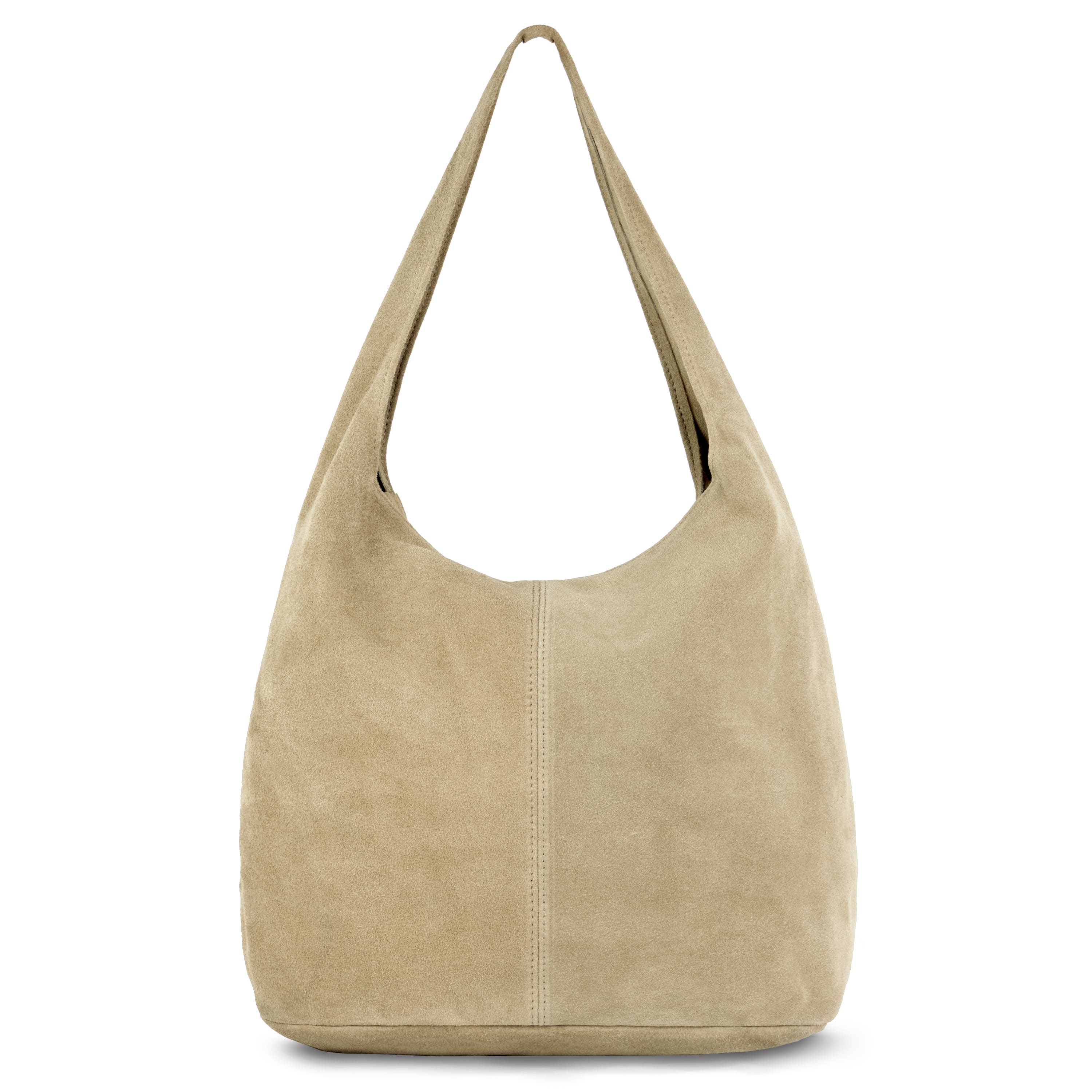 Italian Genuine Suede Hobo Bag – Slouchy Shoulder Purse