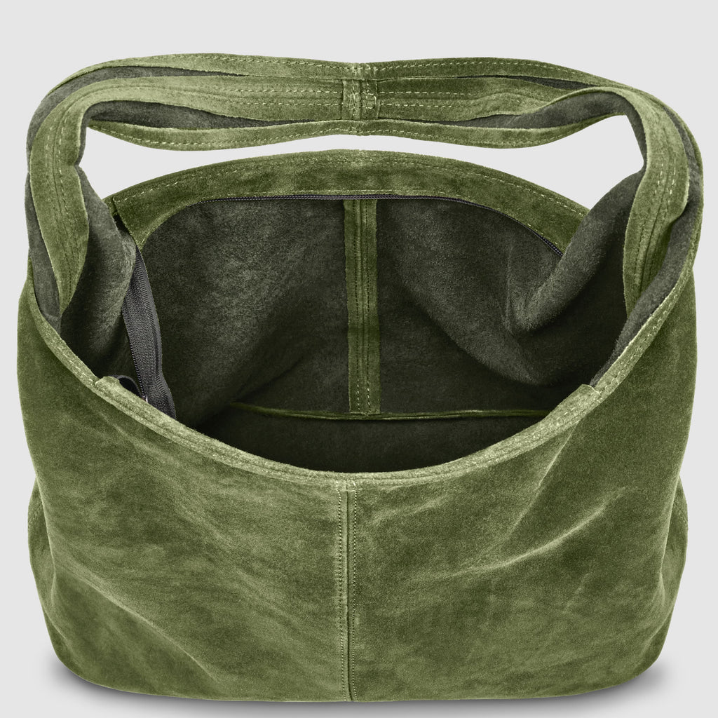 Italian Genuine Suede Hobo Bag – Slouchy Shoulder Purse