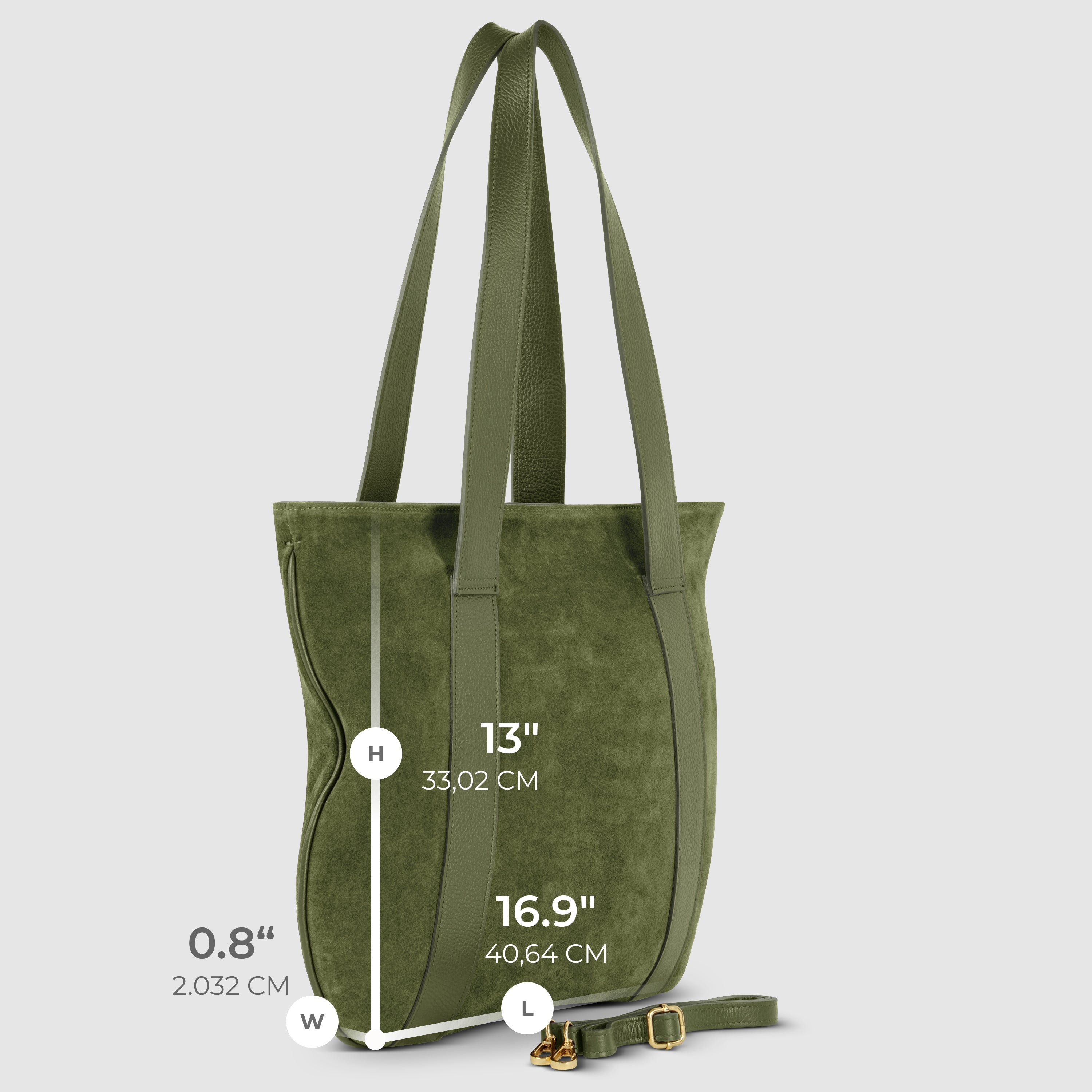 Italian Genuine Suede Leather Everyday Tote Bag