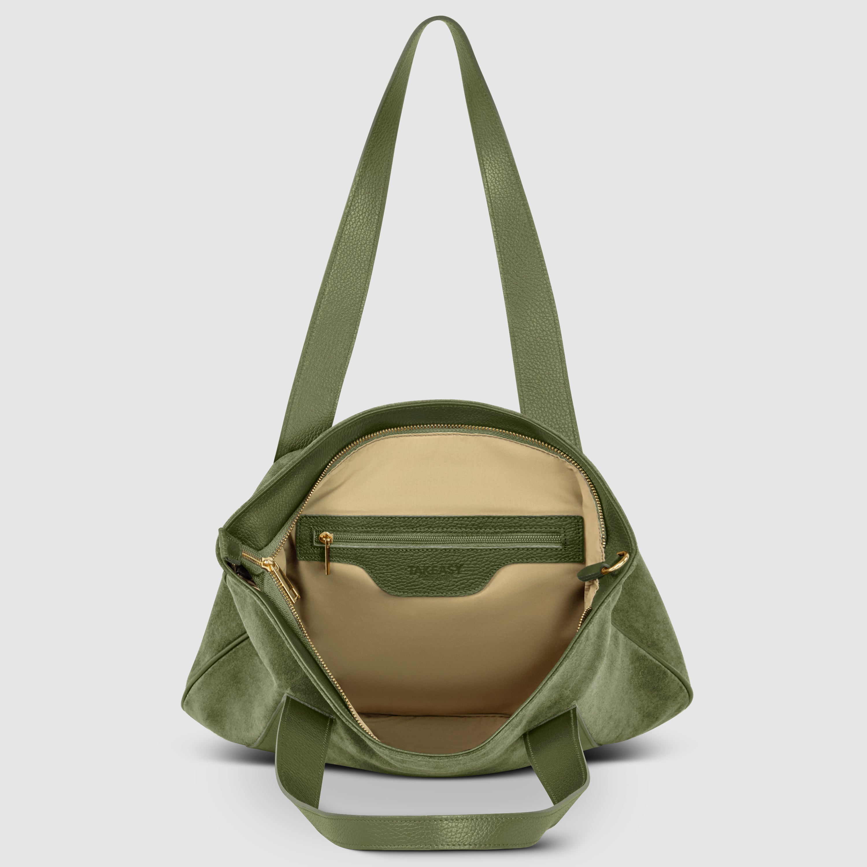 Italian Genuine Suede Leather Everyday Tote Bag