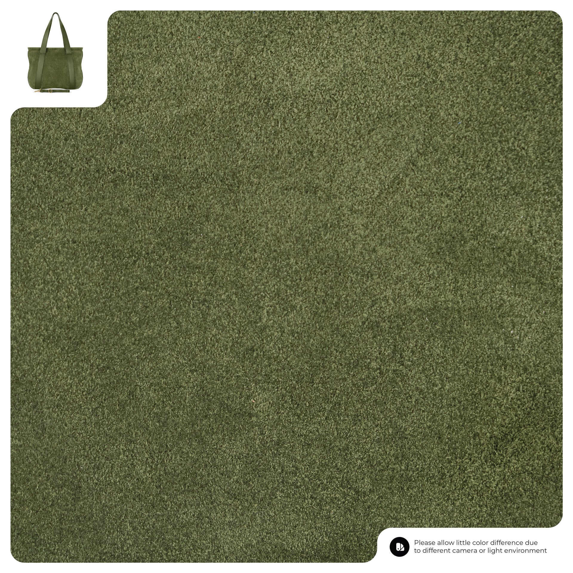Italian Genuine Suede Leather Everyday Tote Bag