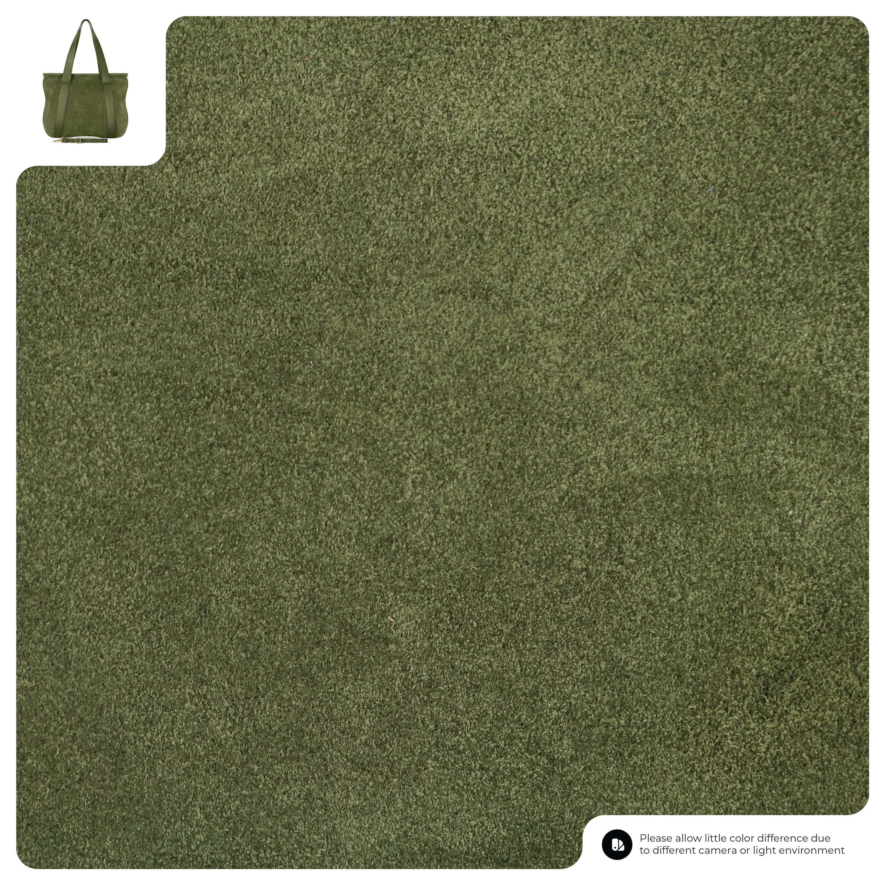 Italian Genuine Suede Leather Everyday Tote Bag