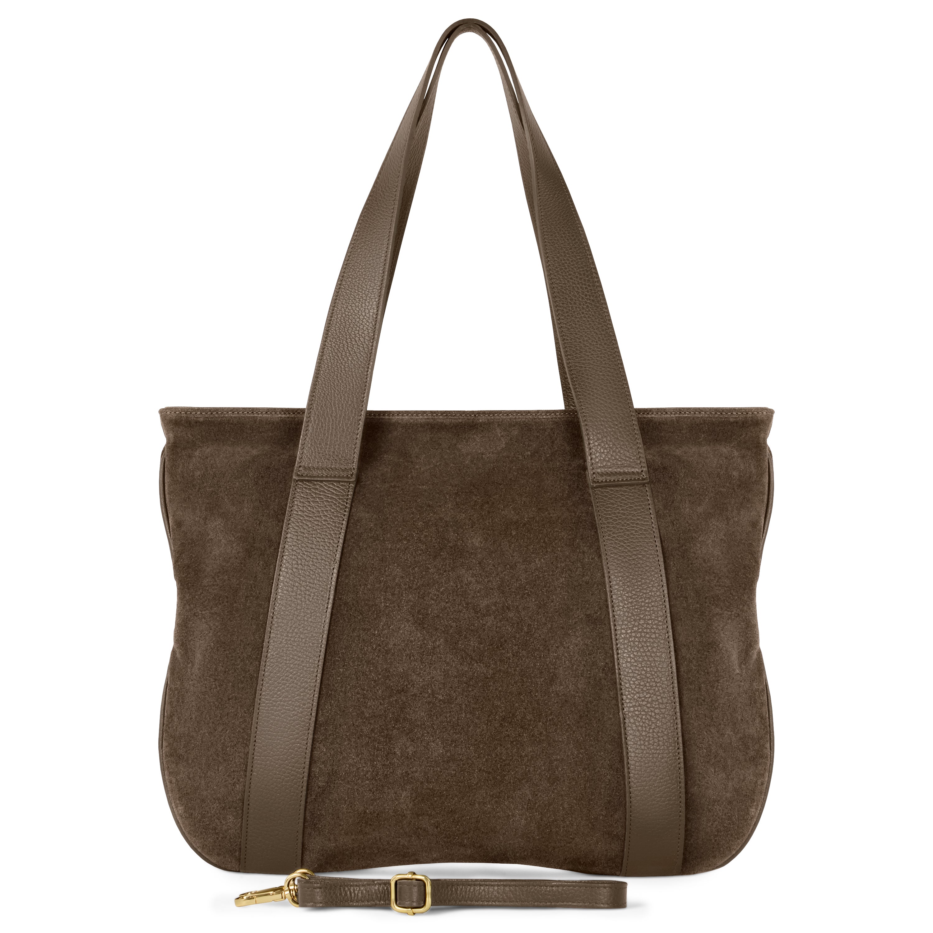 Italian Genuine Suede Leather Everyday Tote Bag