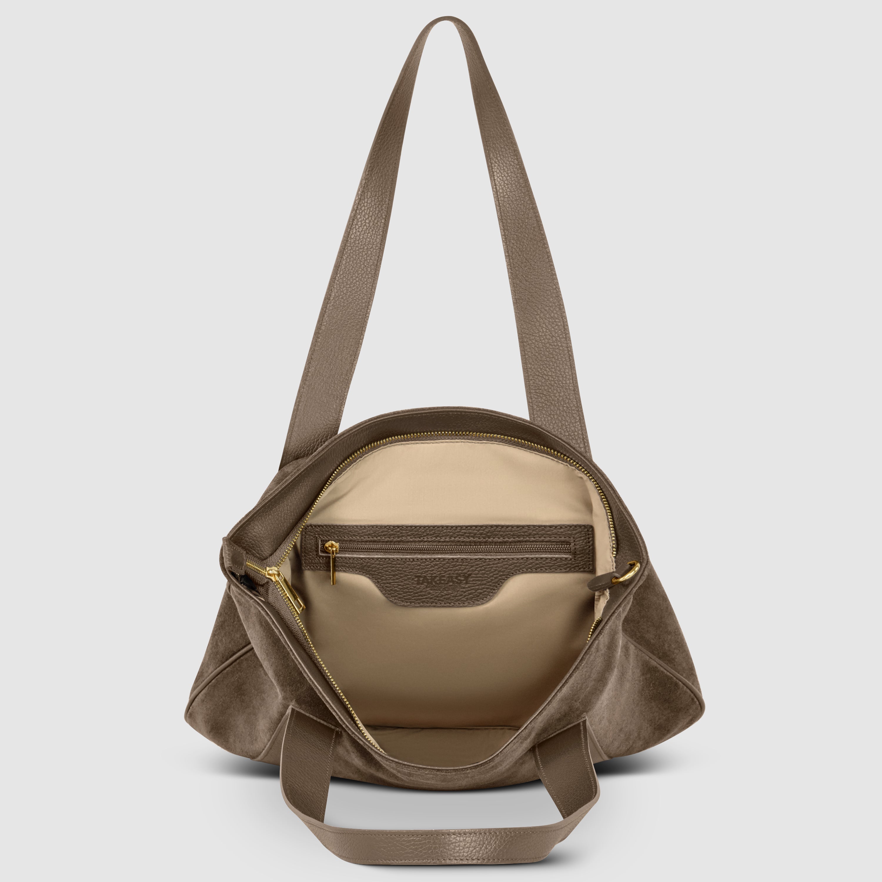 Italian Genuine Suede Leather Everyday Tote Bag