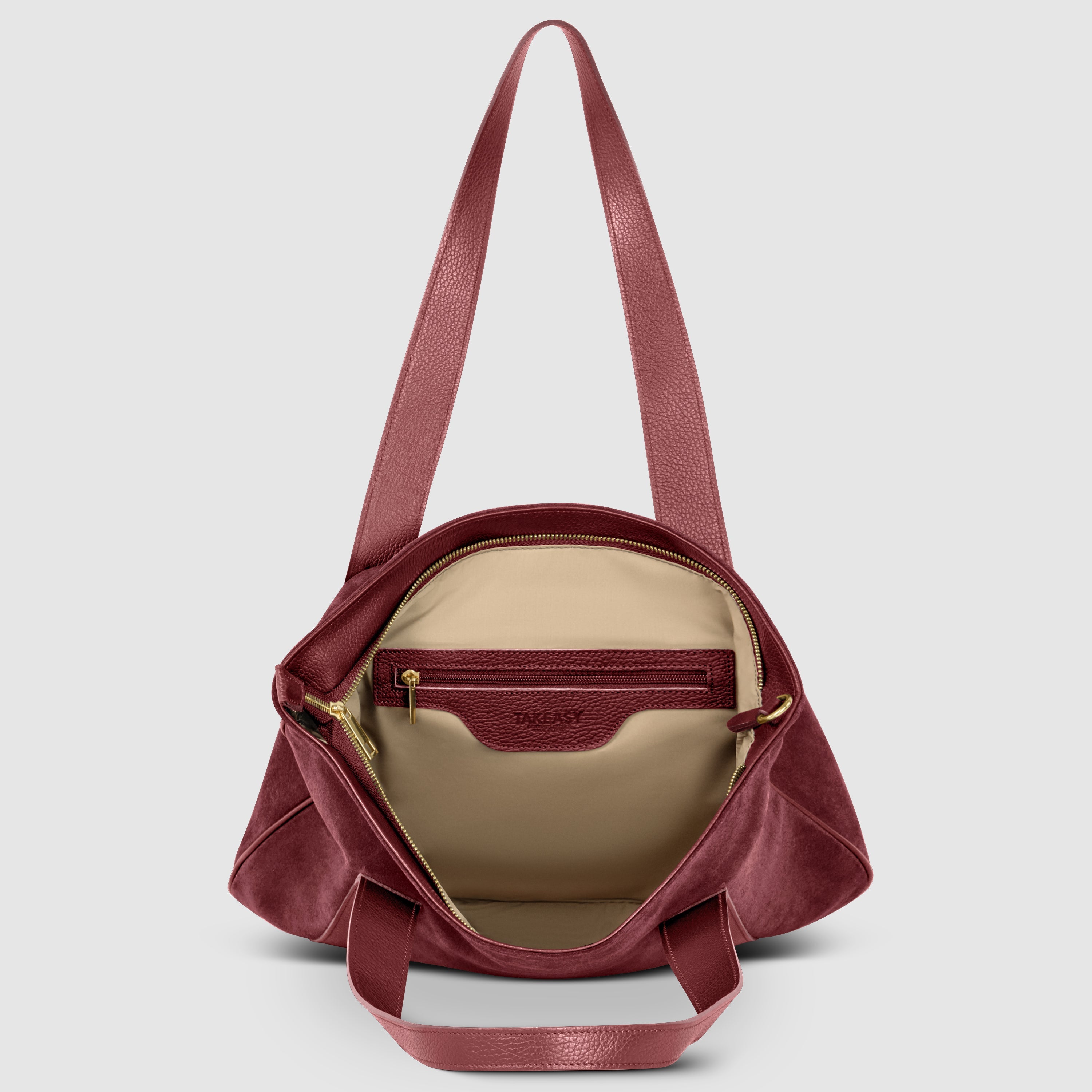 Italian Genuine Suede Leather Everyday Tote Bag