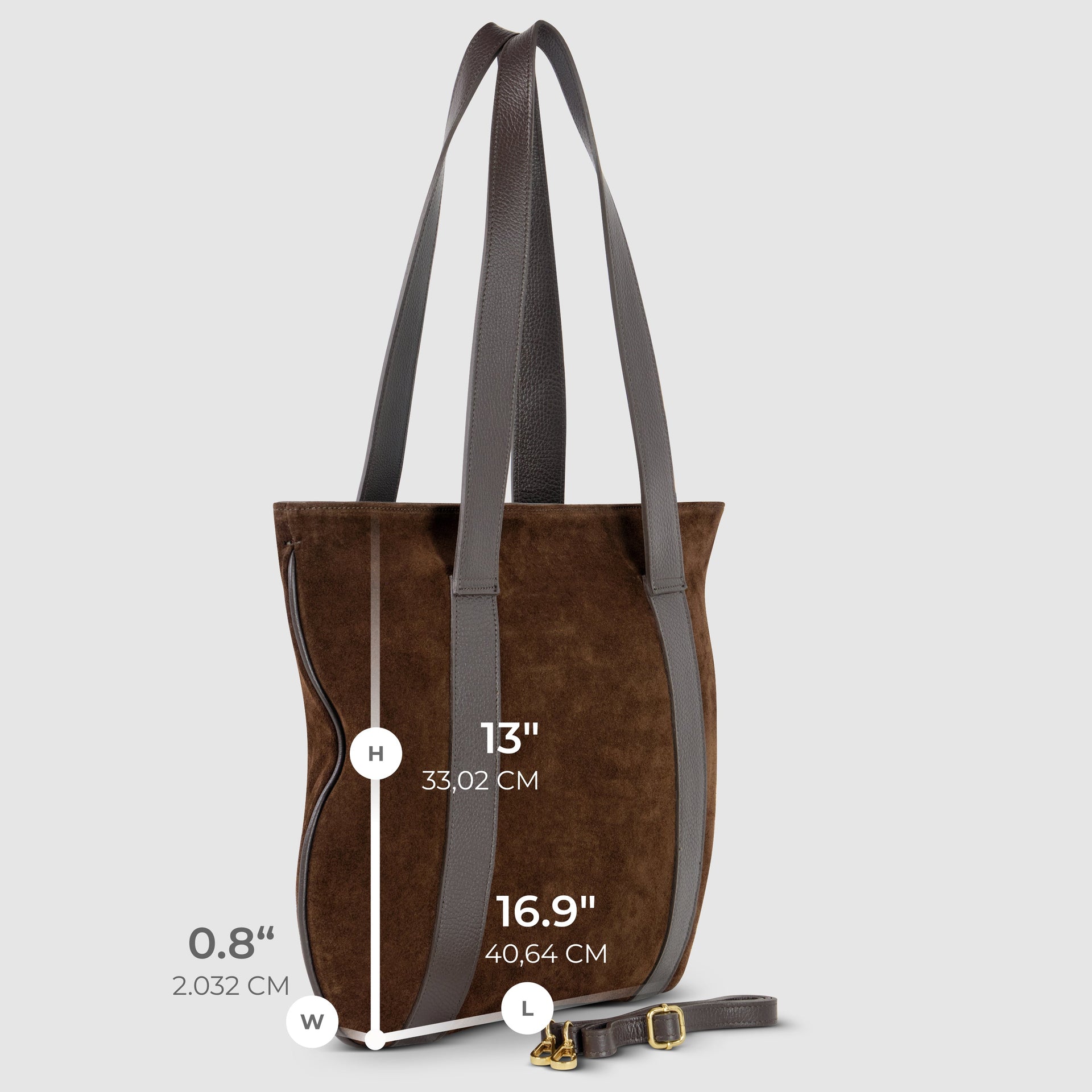 Italian Genuine Suede Leather Everyday Tote Bag