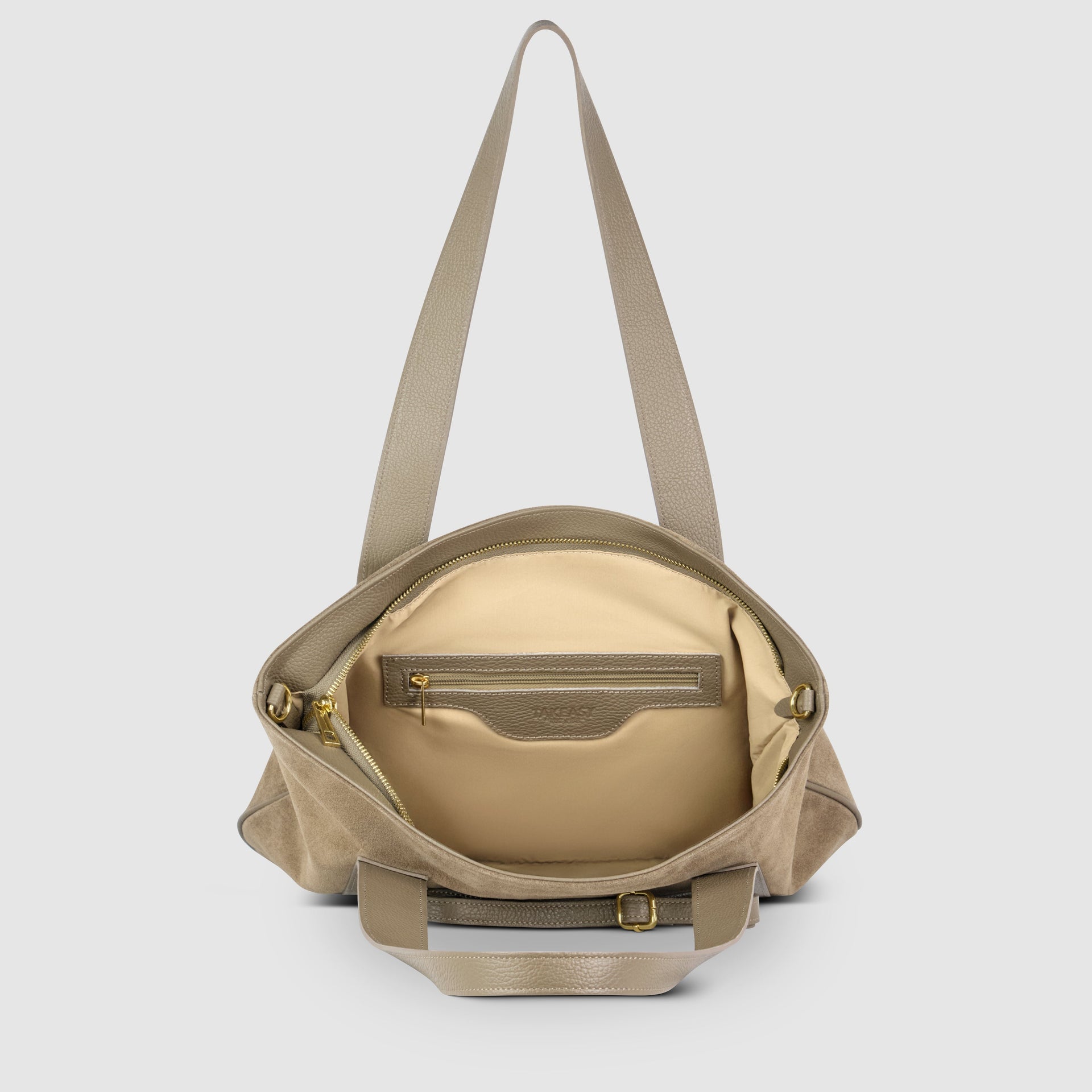 Italian Genuine Suede Leather Everyday Tote Bag