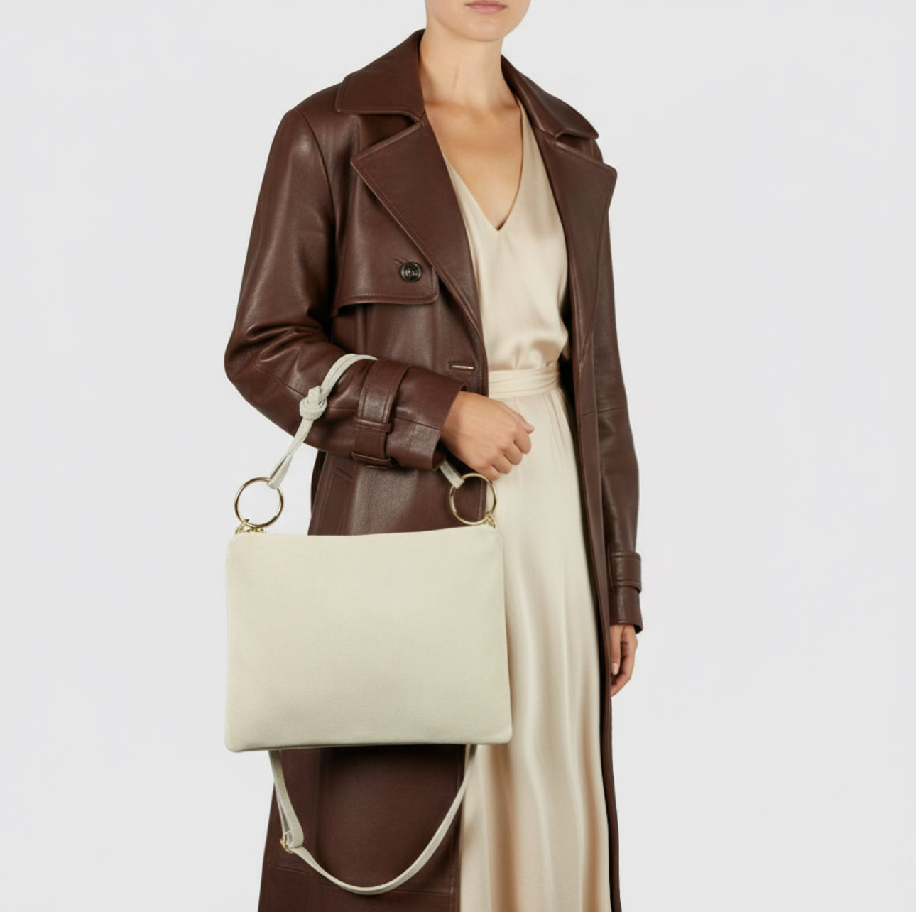 Italian Genuine Suede Leather Shoulder Bag