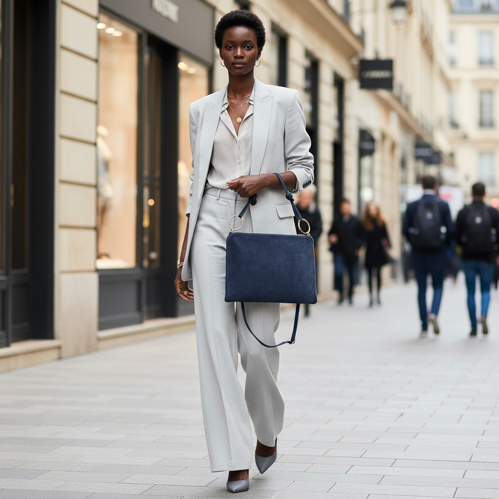 Italian Genuine Suede Leather Shoulder Bag