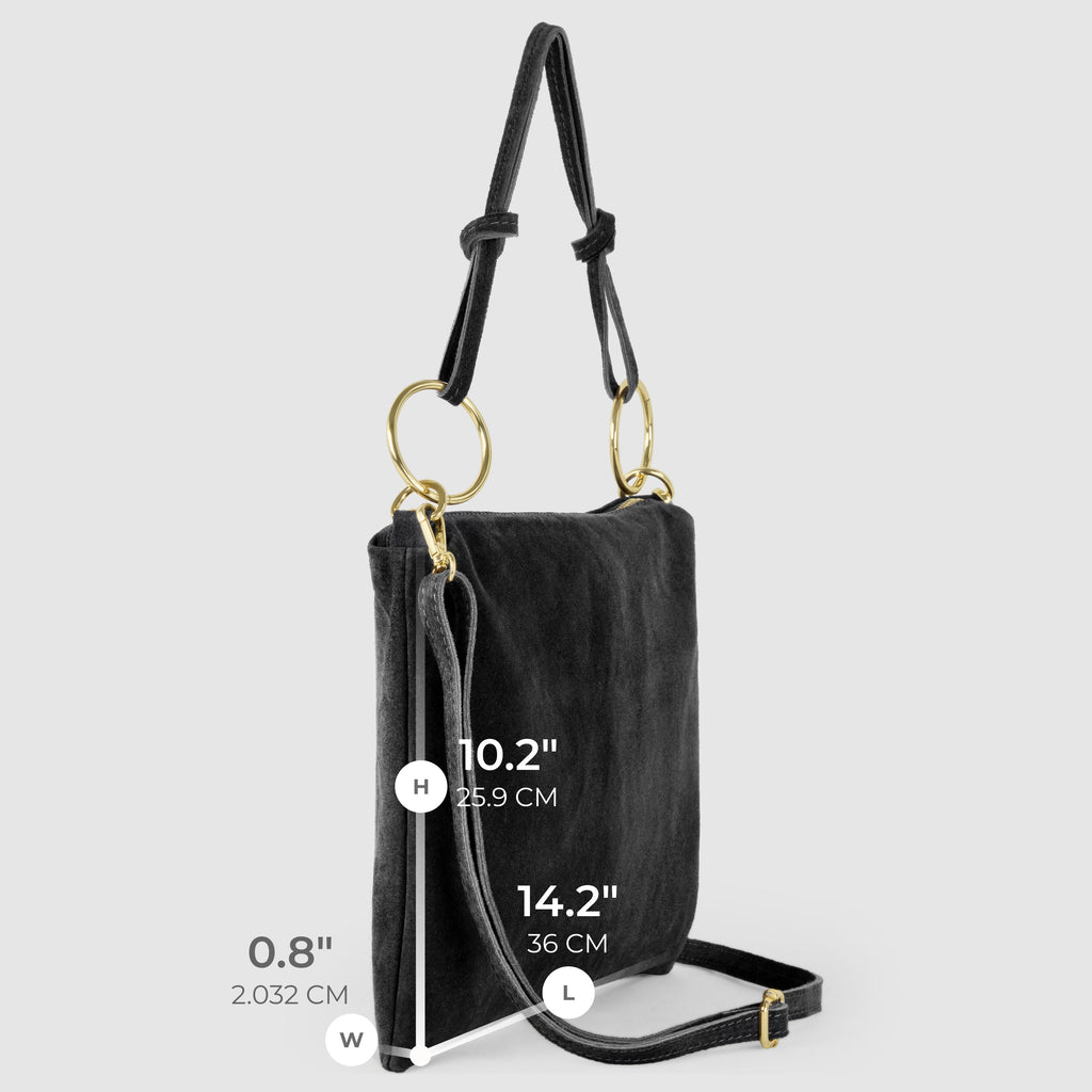 Italian Genuine Suede Leather Shoulder Bag