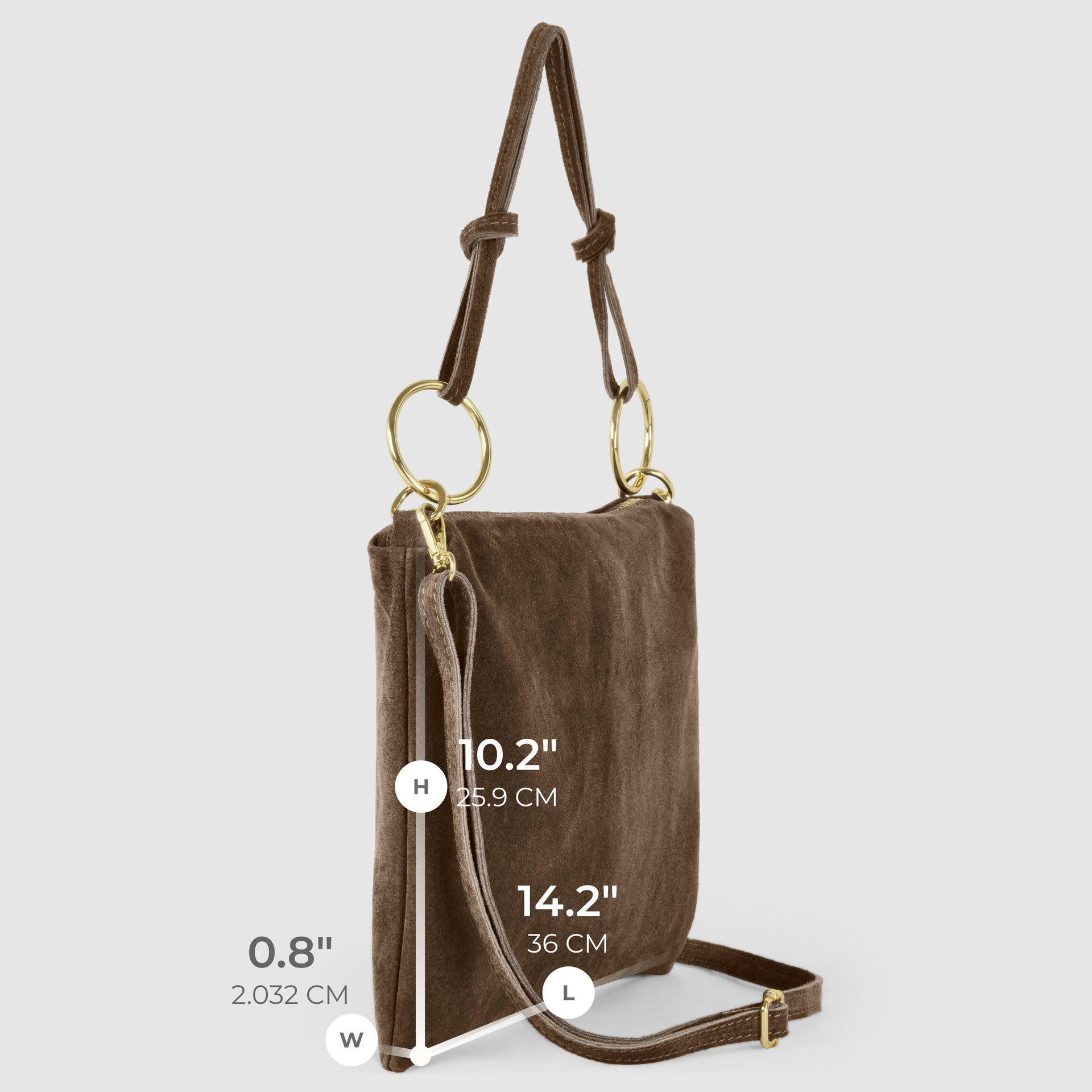 Italian Genuine Suede Leather Shoulder Bag