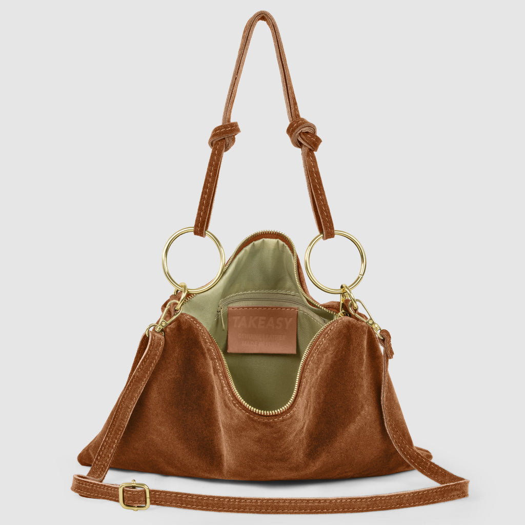 Italian Genuine Suede Leather Shoulder Bag