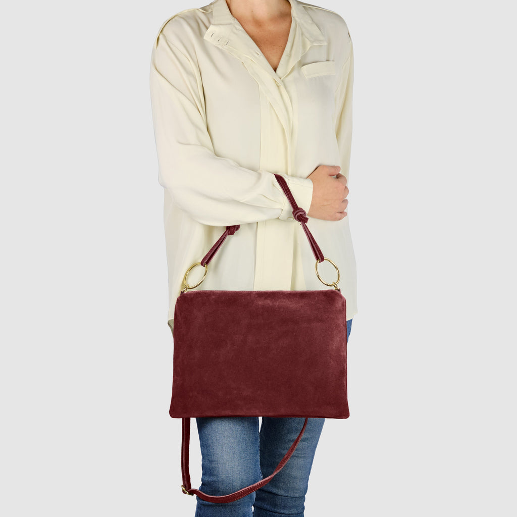 Italian Genuine Suede Leather Shoulder Bag