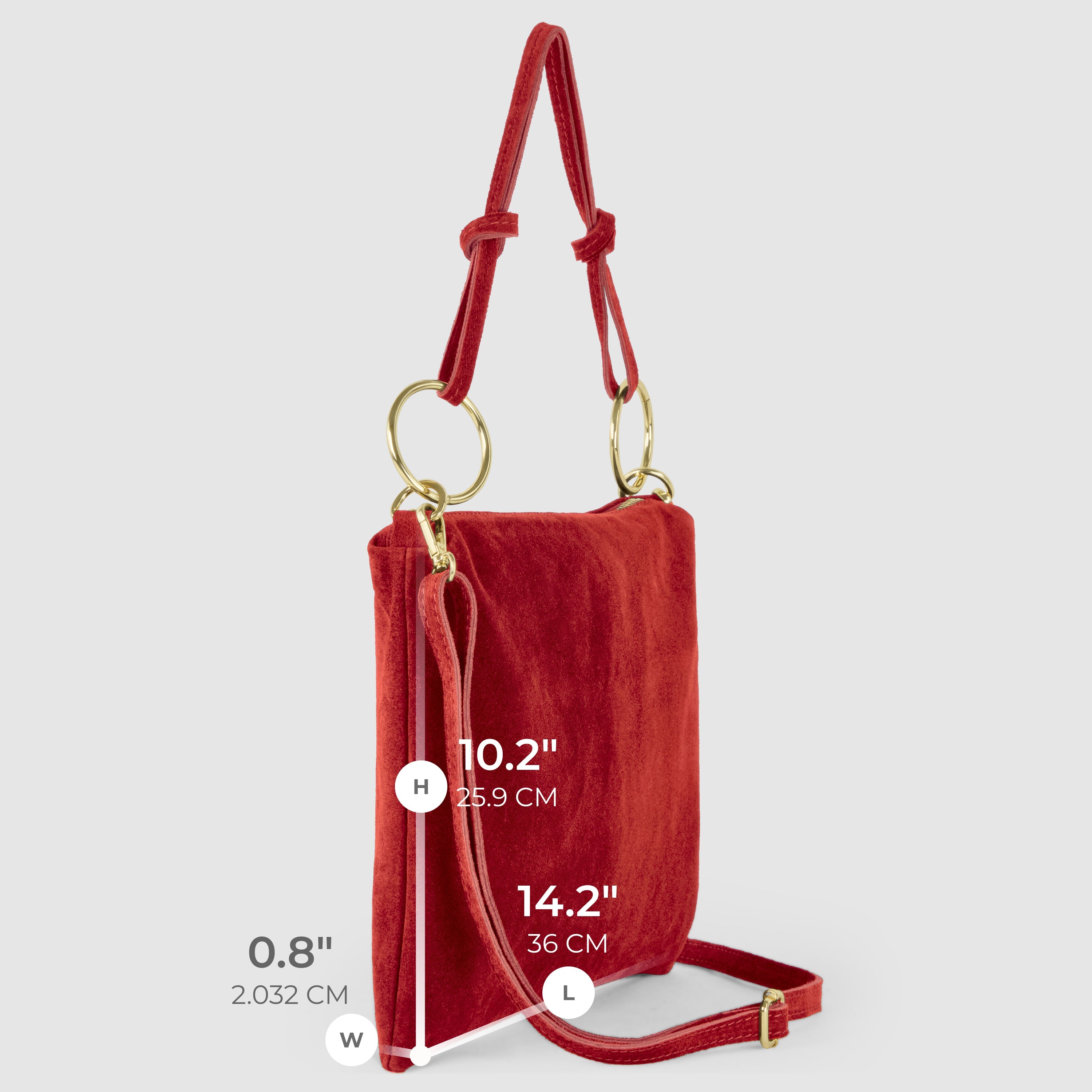 Italian Genuine Suede Leather Shoulder Bag