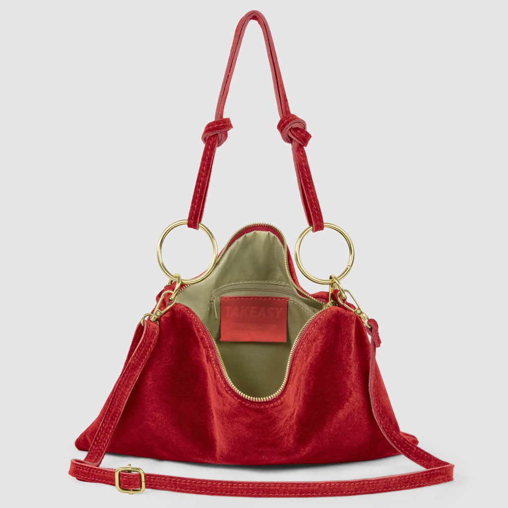 Italian Genuine Suede Leather Shoulder Bag