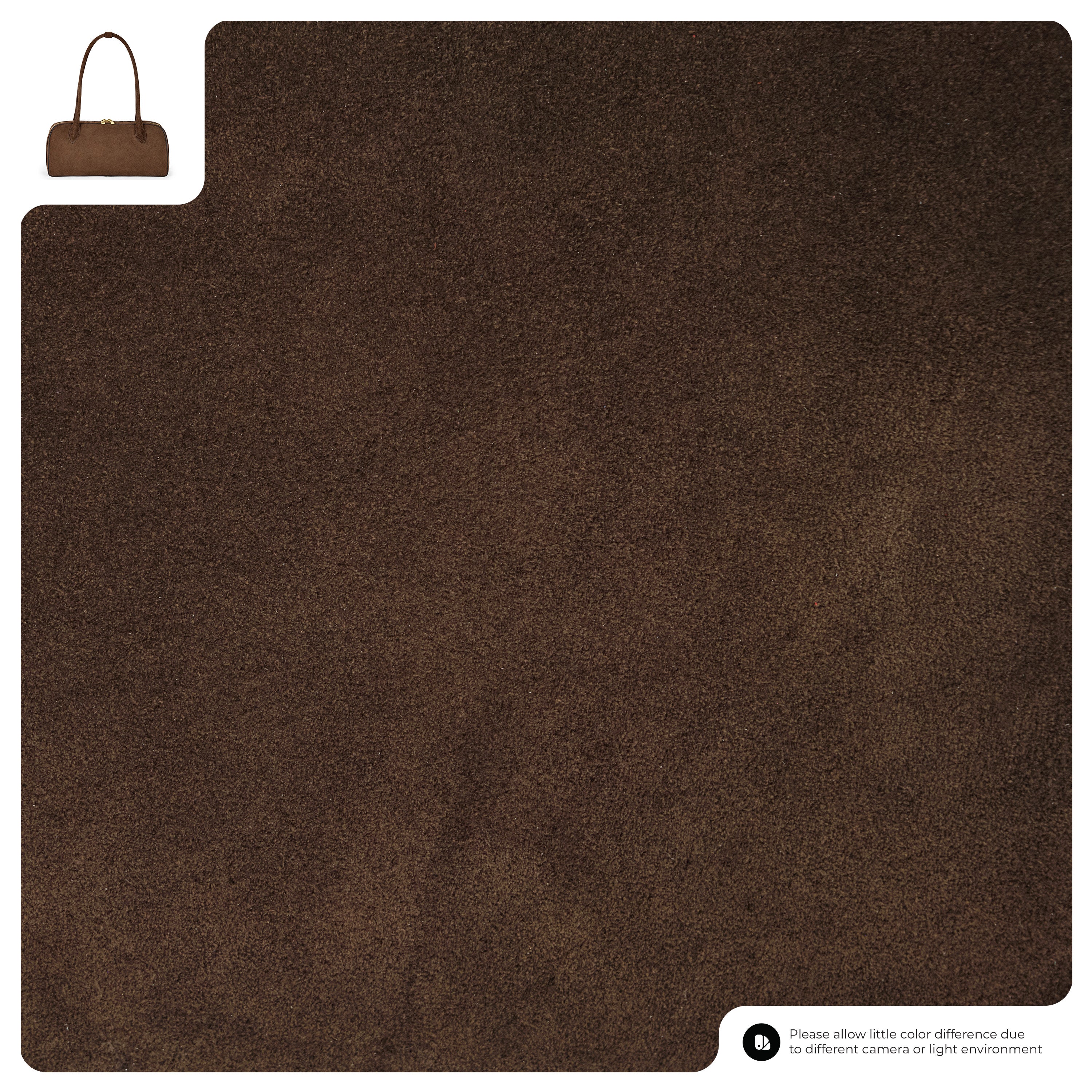 Italian Genuine Suede Structured Shoulder Bag with Gold Feet