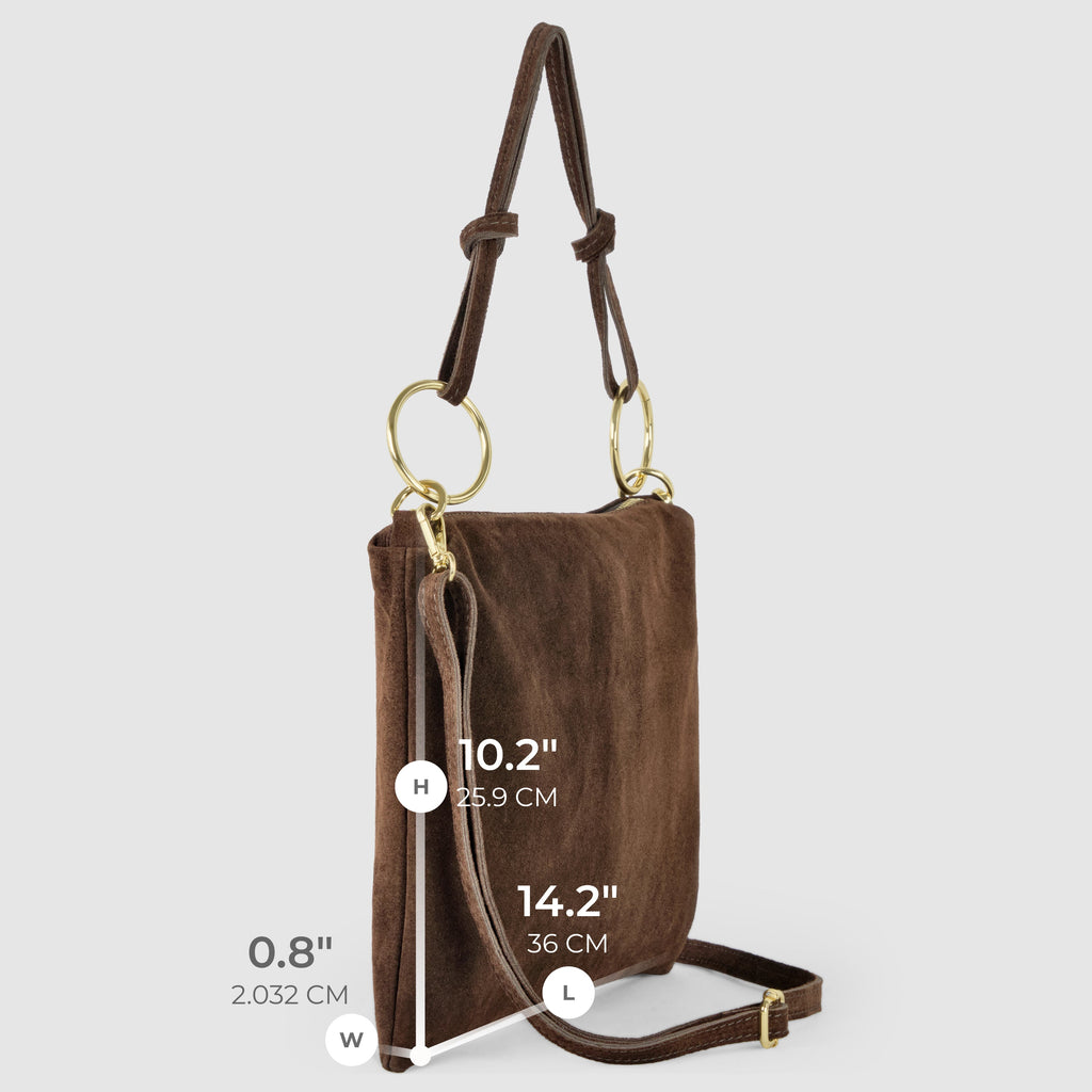 Italian Genuine Suede Leather Shoulder Bag